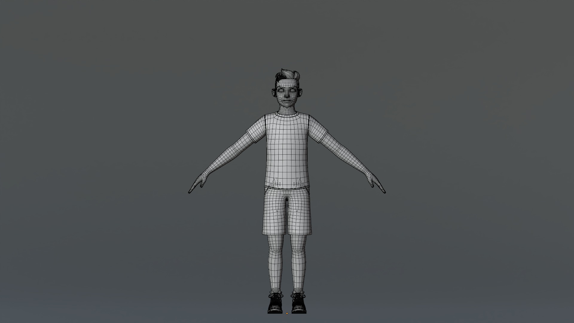Michael Cartoon Man Character Low-poly 3D model_52