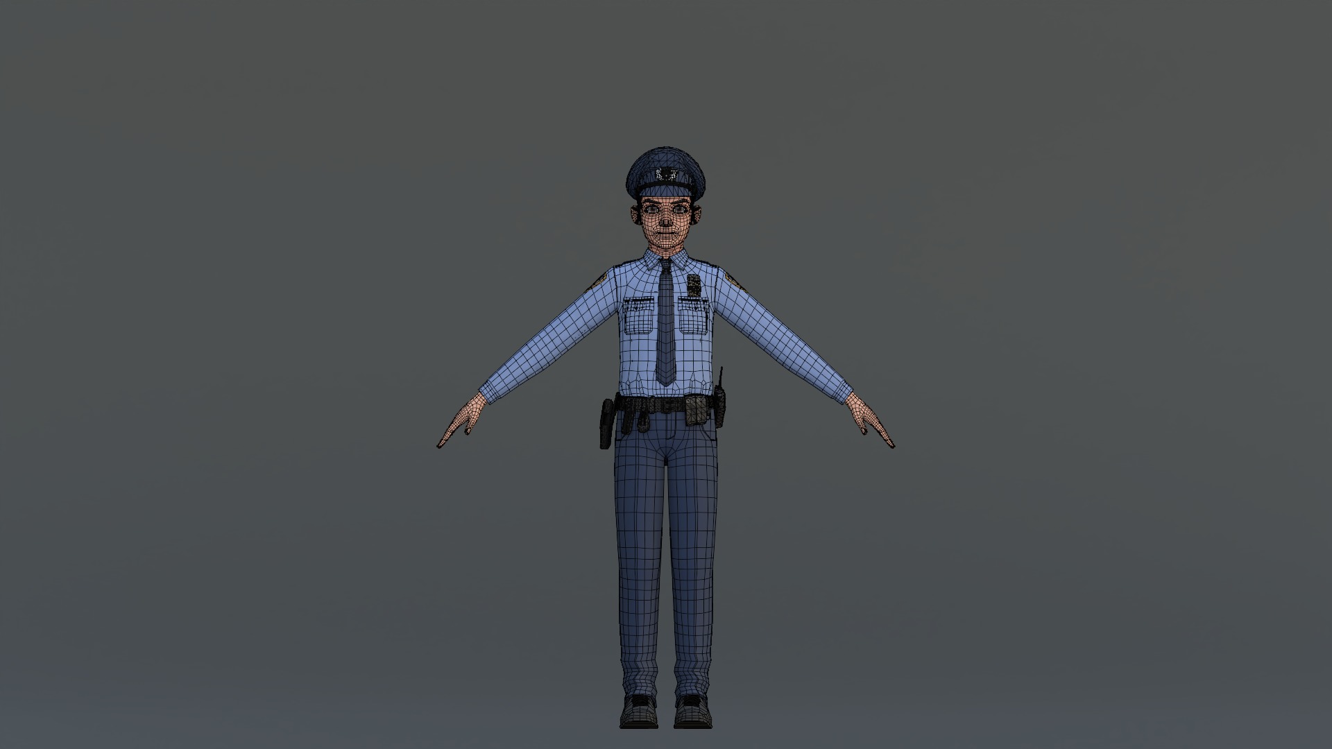 Michael Cartoon Man Character Low-poly 3D model_40