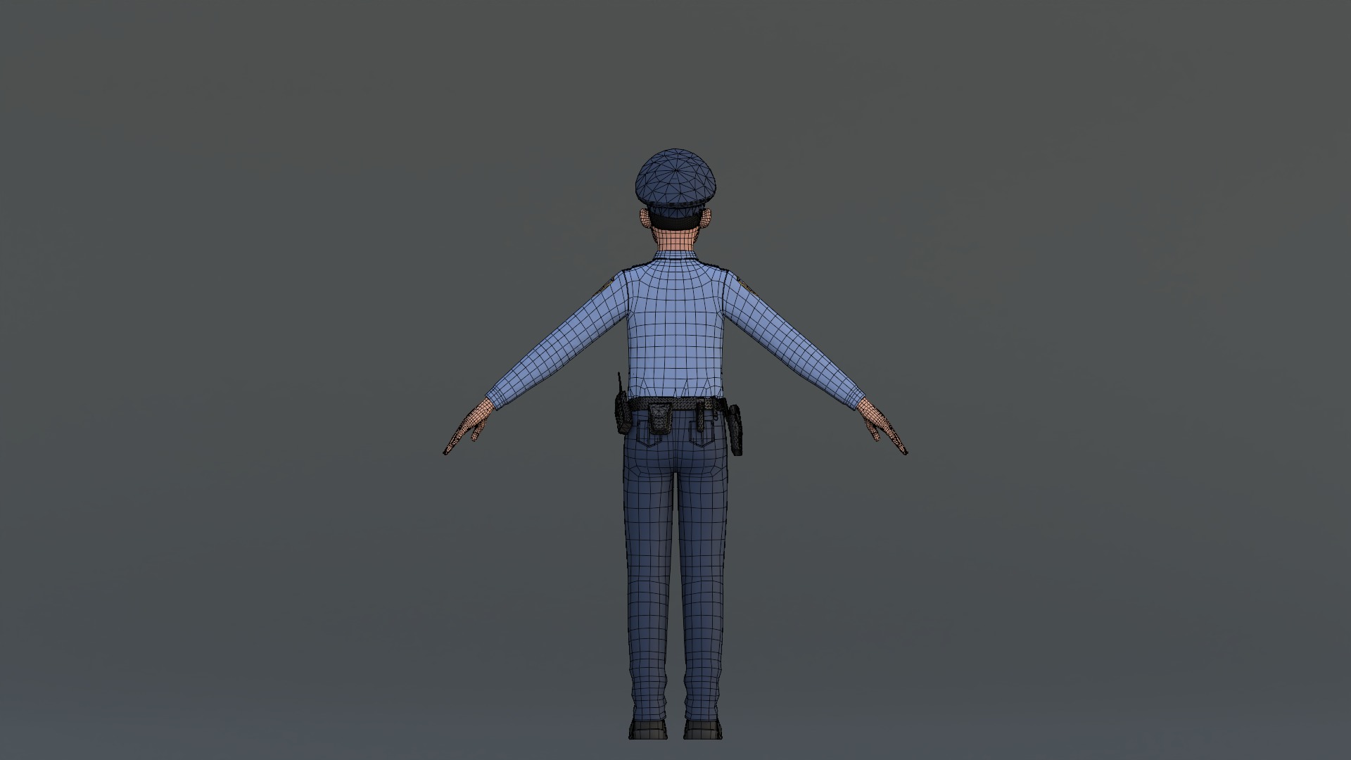 Michael Cartoon Man Character Low-poly 3D model_42