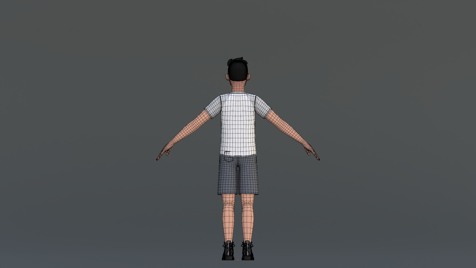 Michael Cartoon Man Character Low-poly 3D model_46