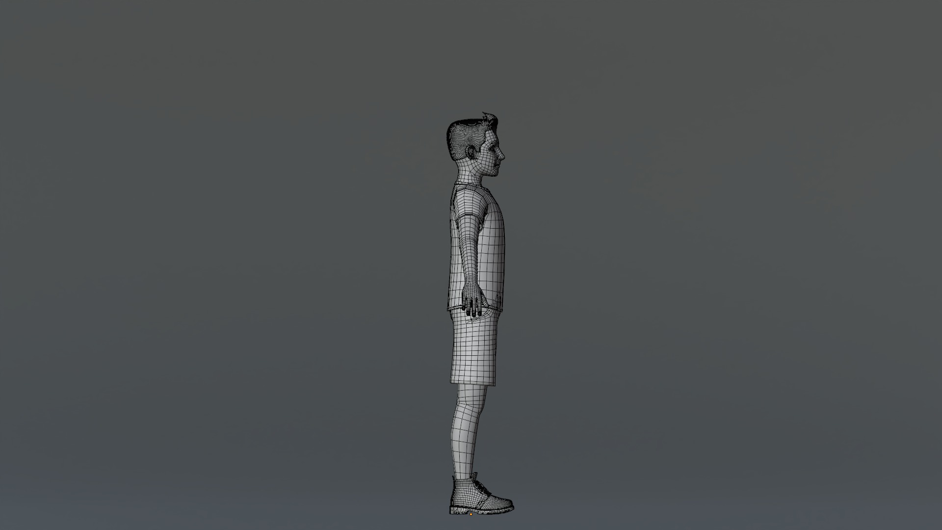 Michael Cartoon Man Character Low-poly 3D model_53