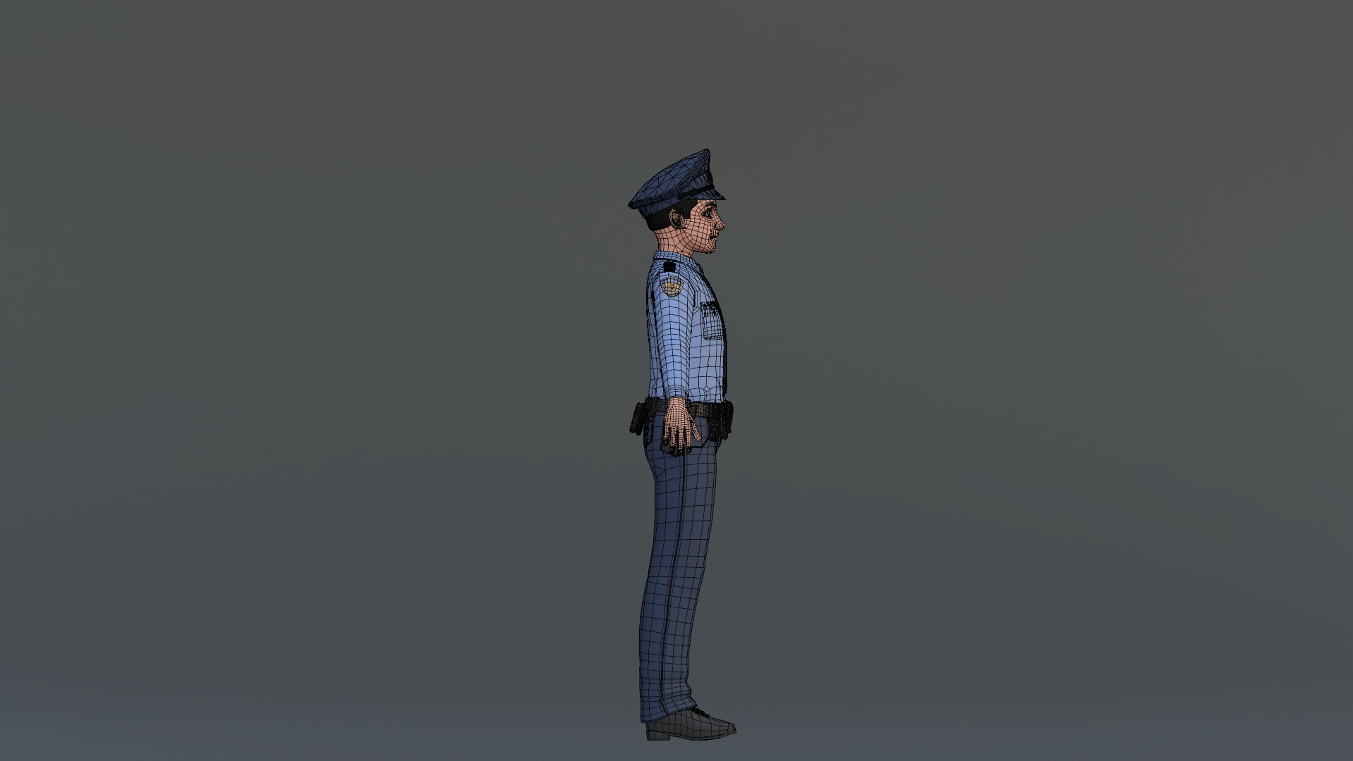 Michael Cartoon Man Character Low-poly 3D model_41