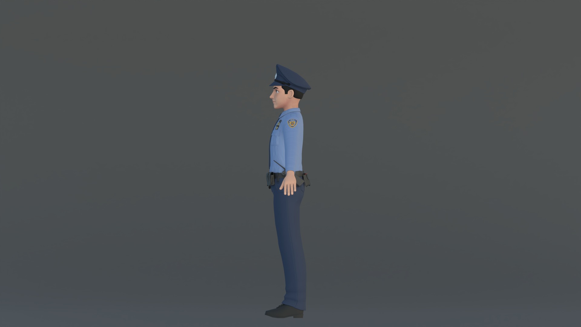 Michael Cartoon Man Character Low-poly 3D model_27