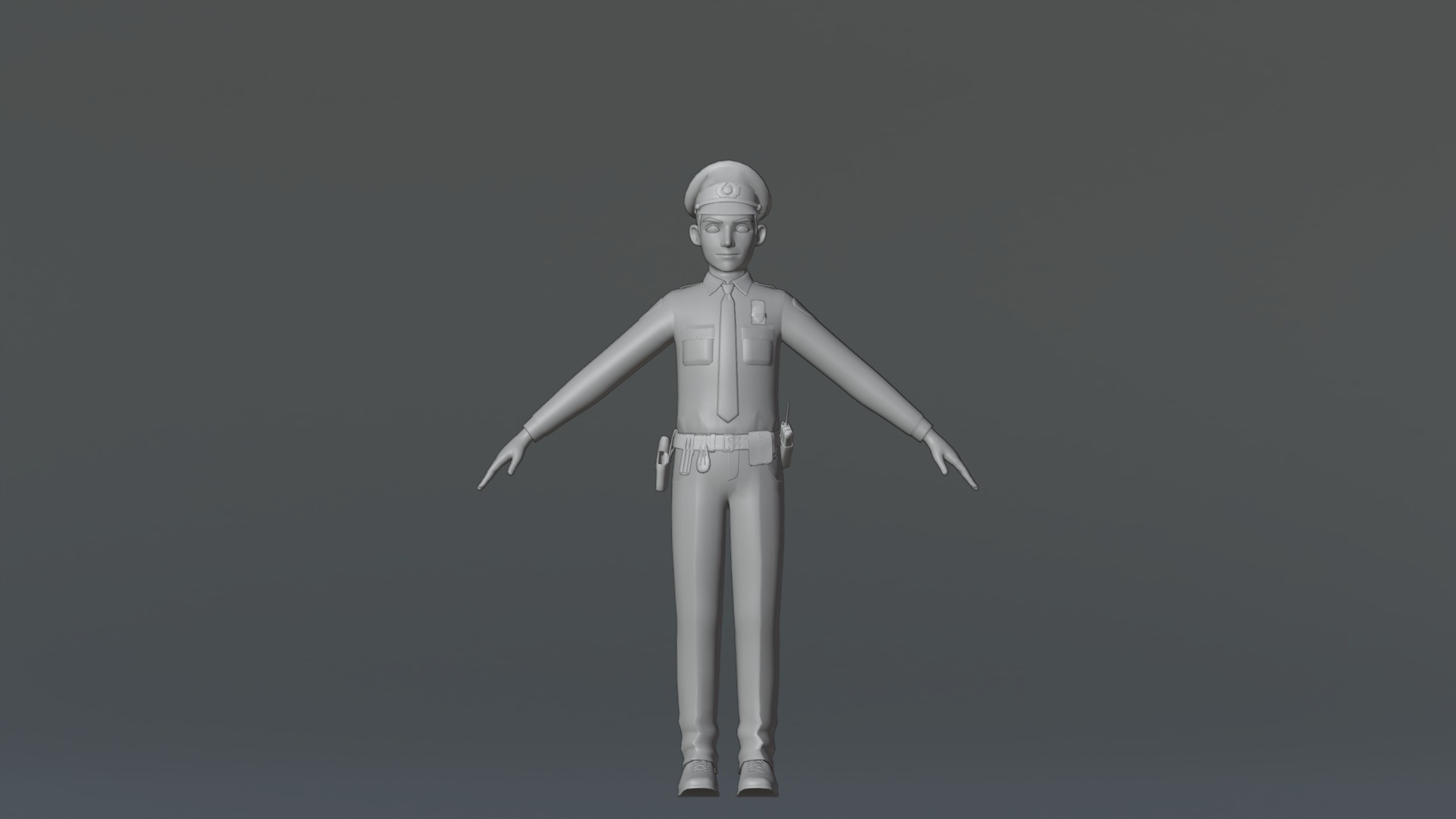 Michael Cartoon Man Character Low-poly 3D model_32