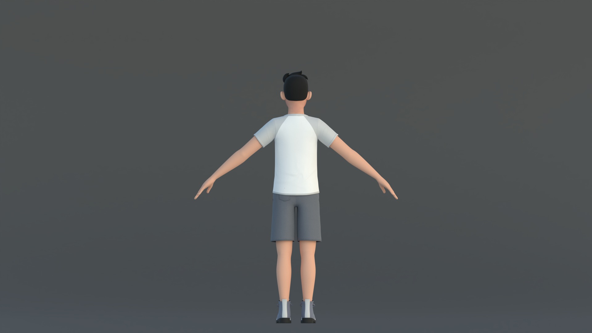 Michael Cartoon Man Character Low-poly 3D model_22