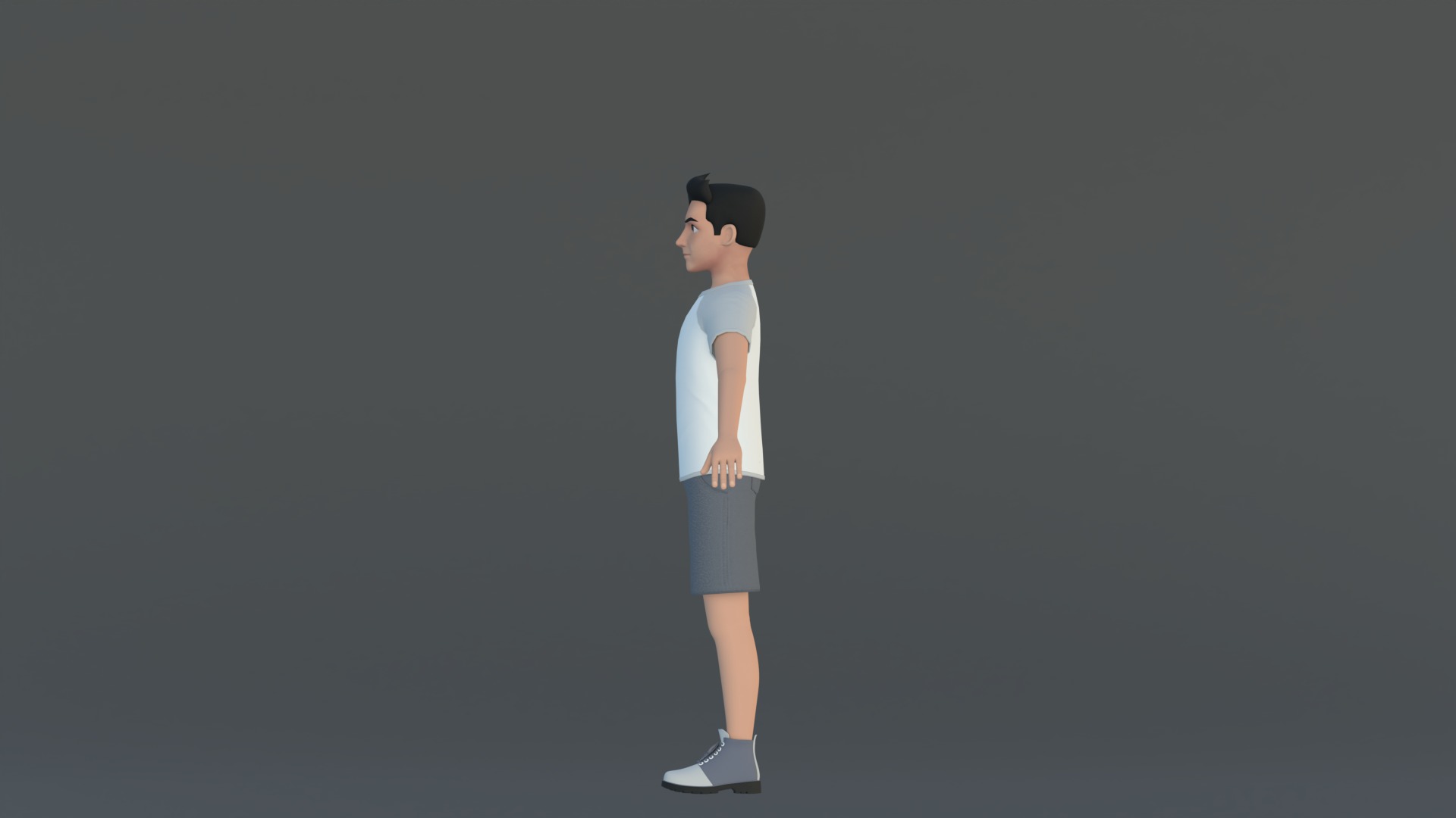 Michael Cartoon Man Character Low-poly 3D model_31