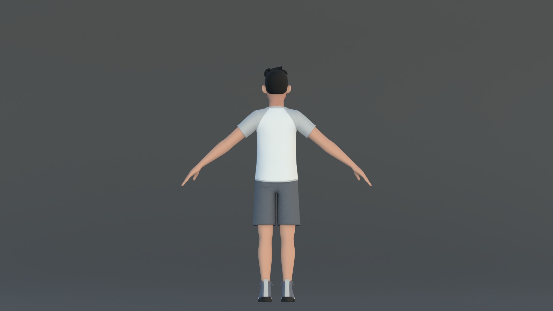Michael Cartoon Man Character Low-poly 3D model_30