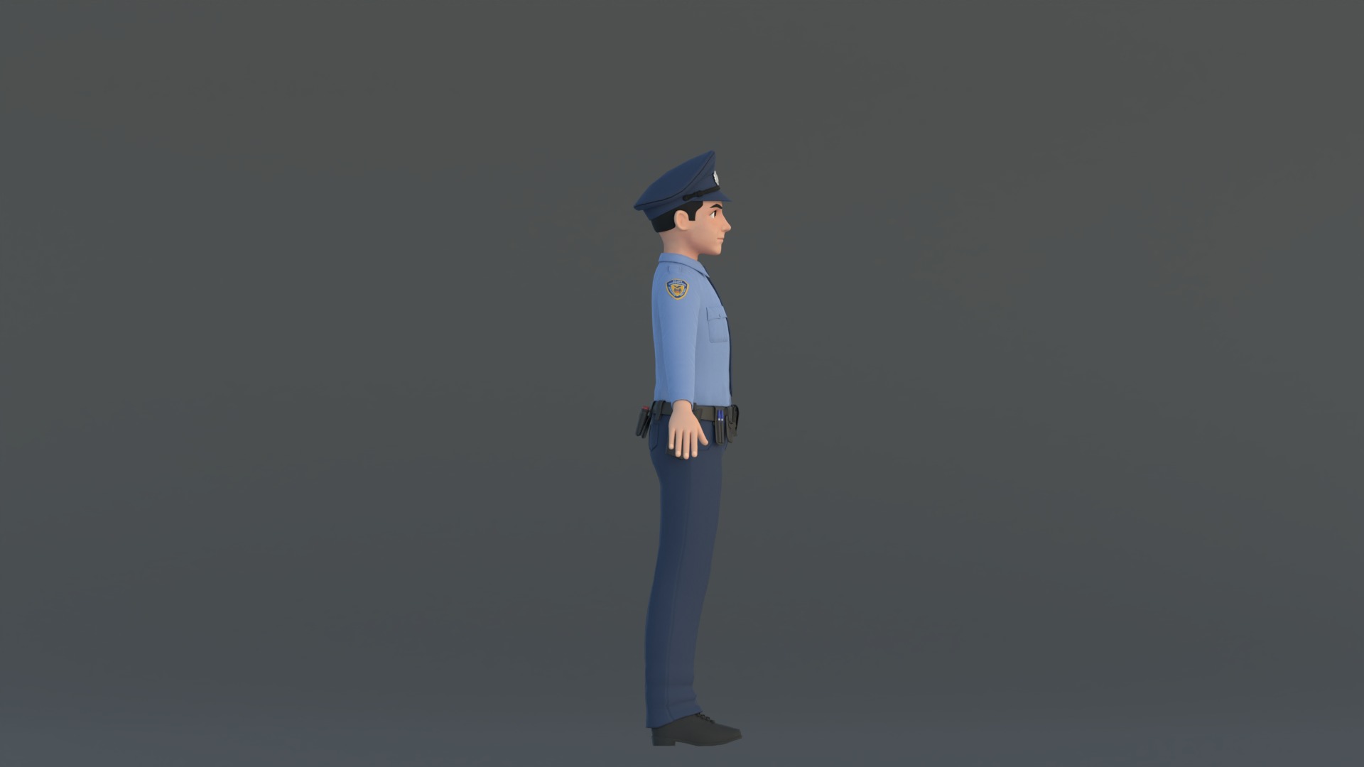 Michael Cartoon Man Character Low-poly 3D model_17