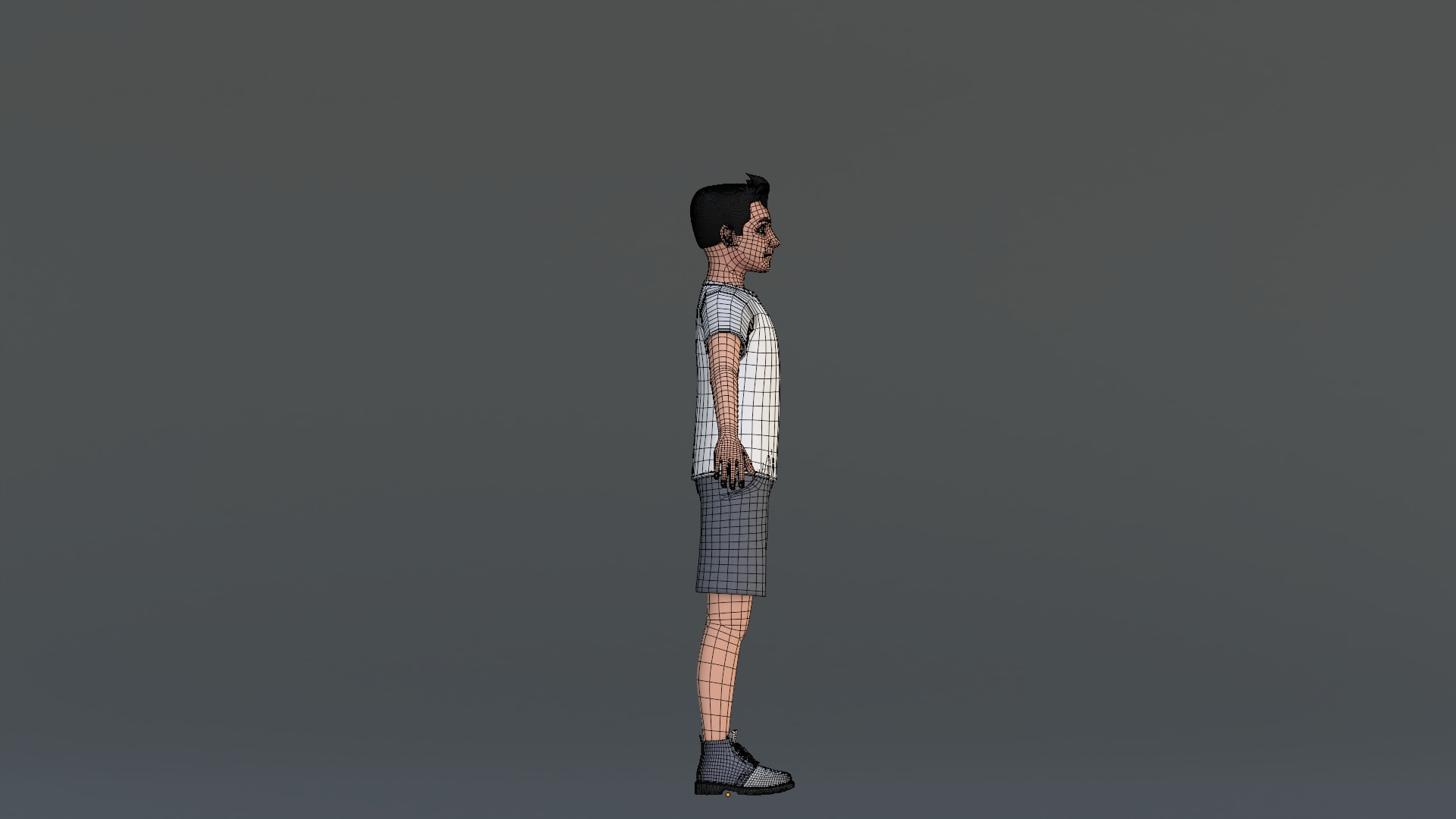 Michael Cartoon Man Character Low-poly 3D model_45