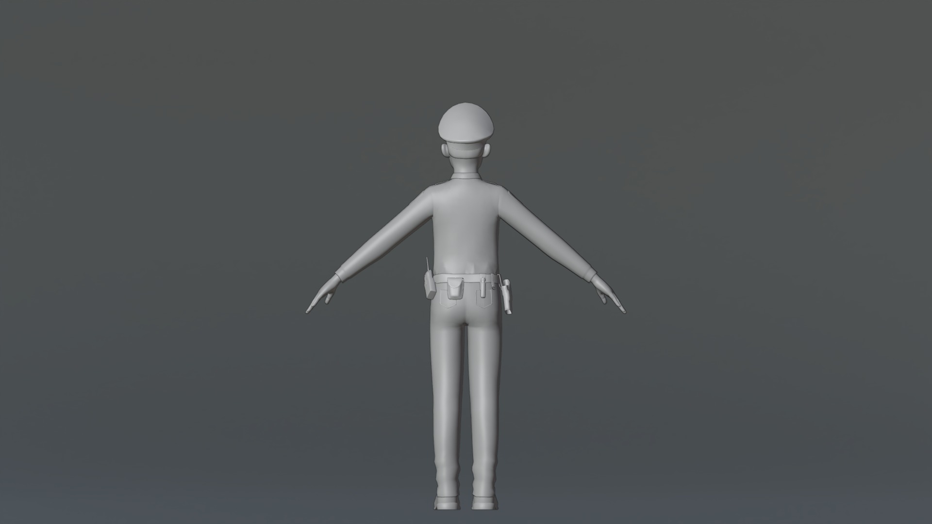 Michael Cartoon Man Character Low-poly 3D model_34
