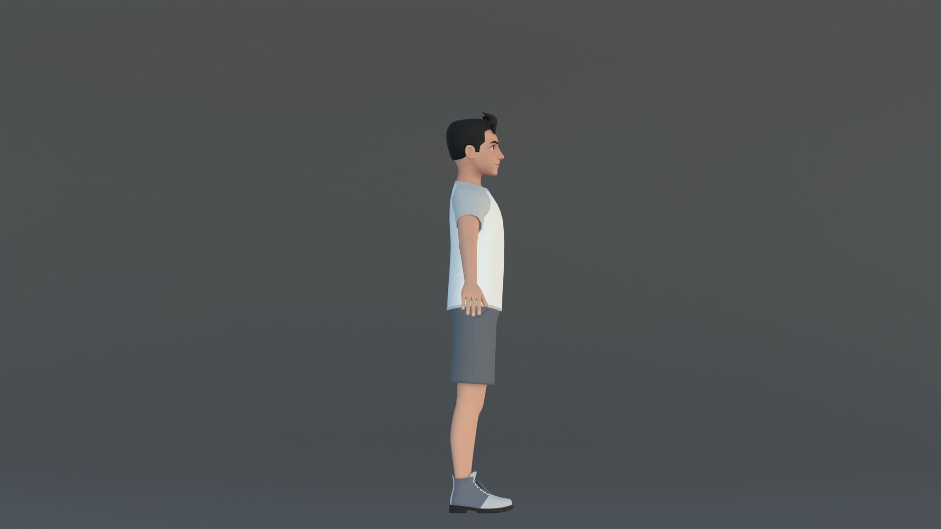 Michael Cartoon Man Character Low-poly 3D model_29
