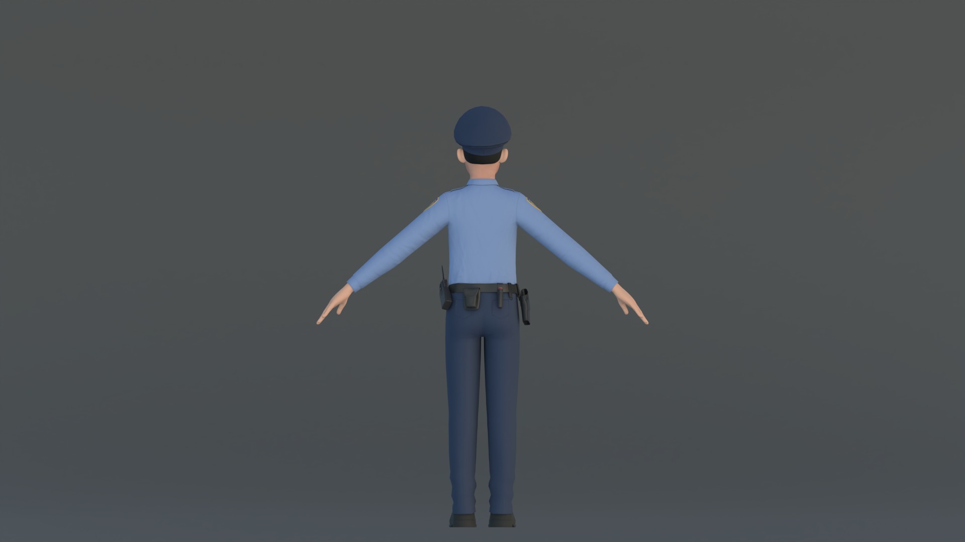 Michael Cartoon Man Character Low-poly 3D model_26