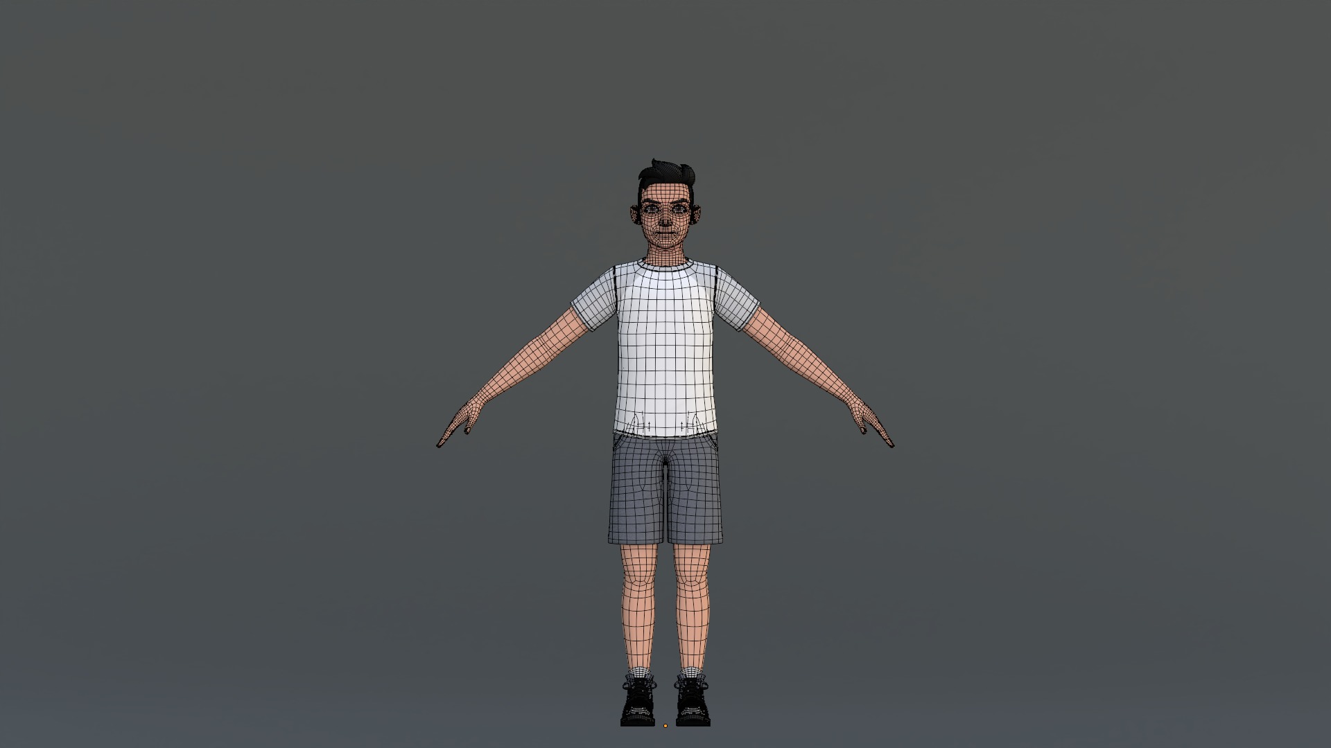 Michael Cartoon Man Character Low-poly 3D model_44