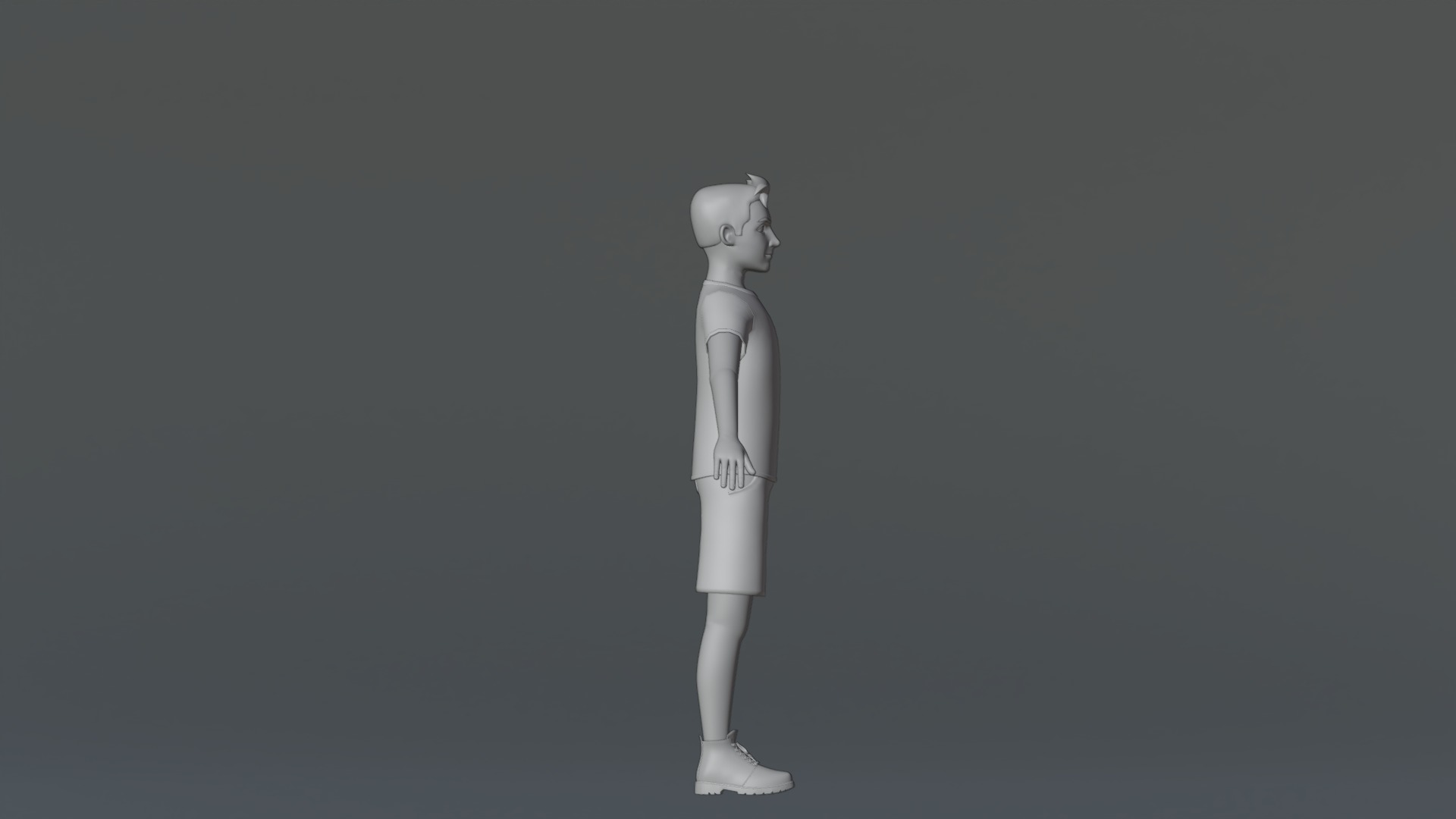 Michael Cartoon Man Character Low-poly 3D model_37