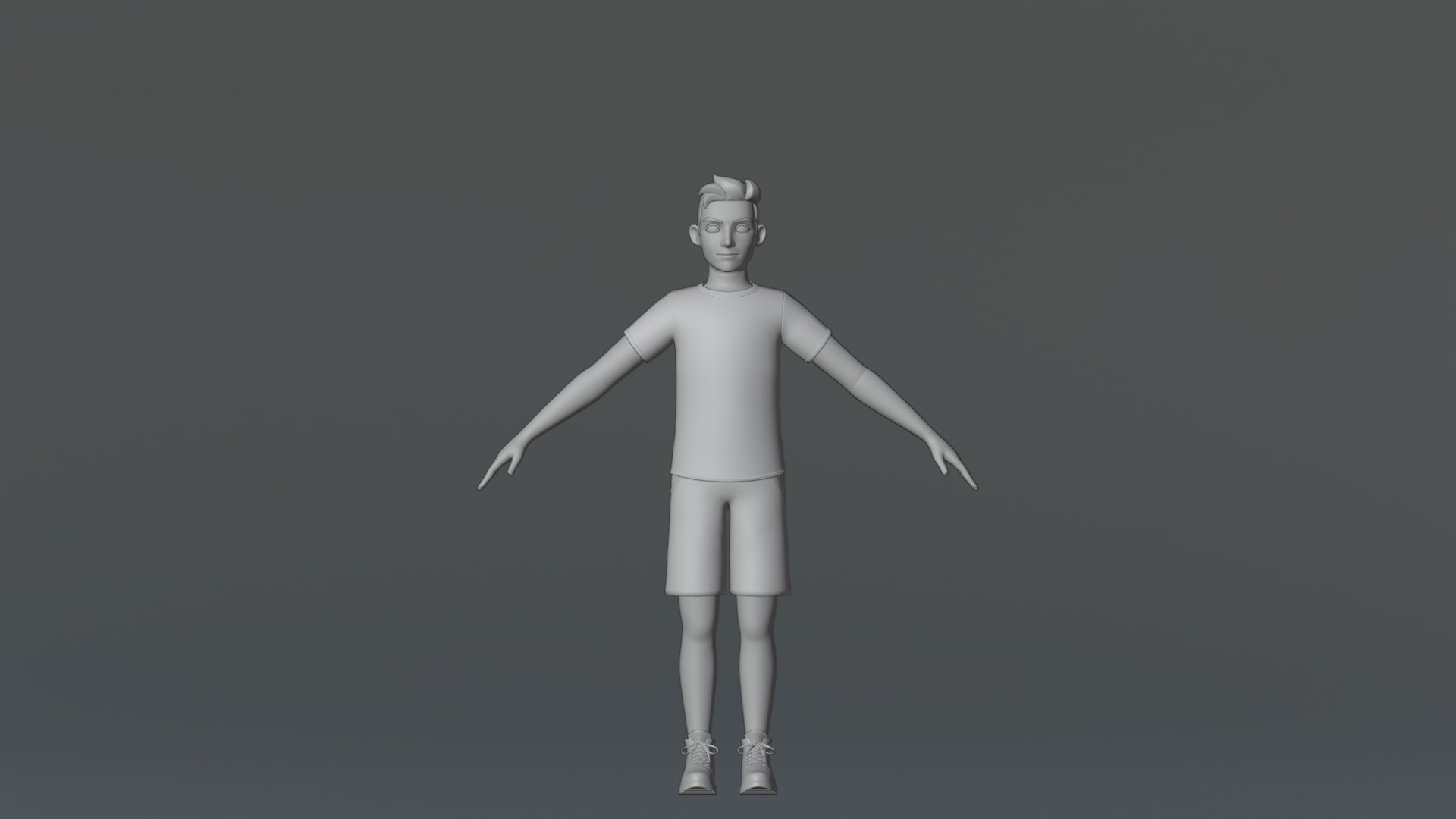 Michael Cartoon Man Character Low-poly 3D model_36