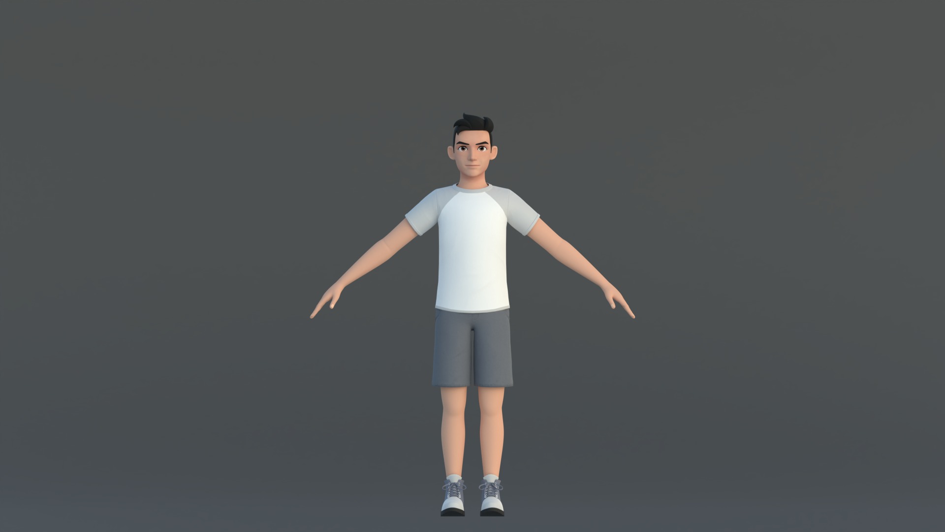 Michael Cartoon Man Character Low-poly 3D model_20