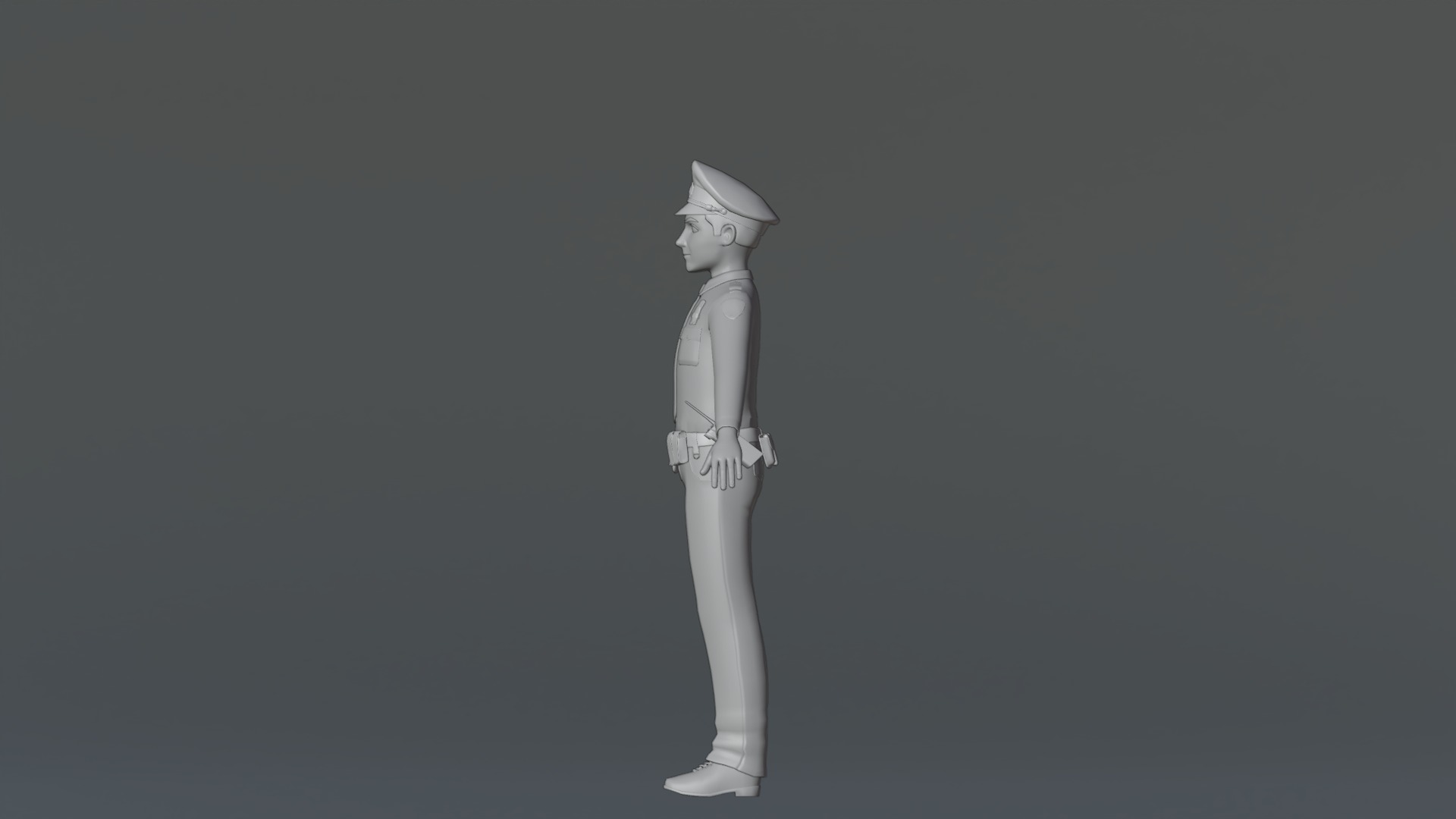 Michael Cartoon Man Character Low-poly 3D model_35