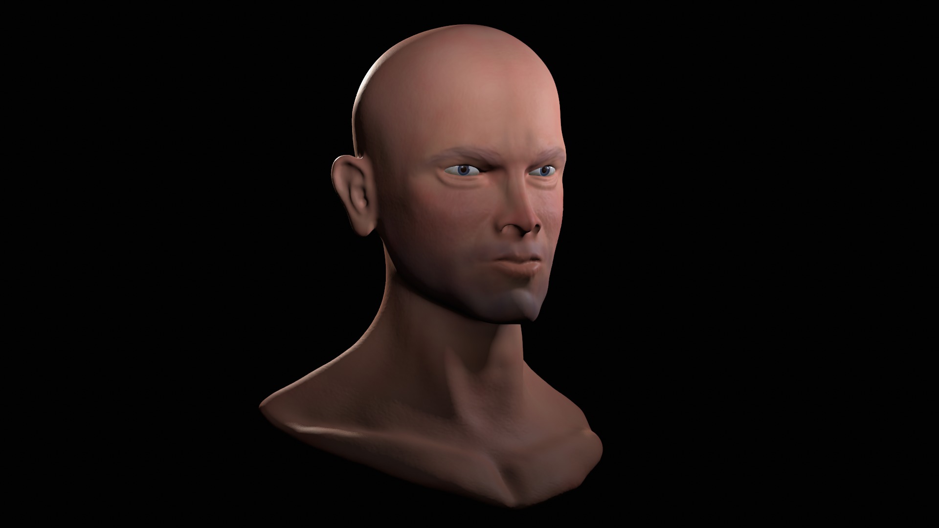 Realistic Male Head 3D model_6