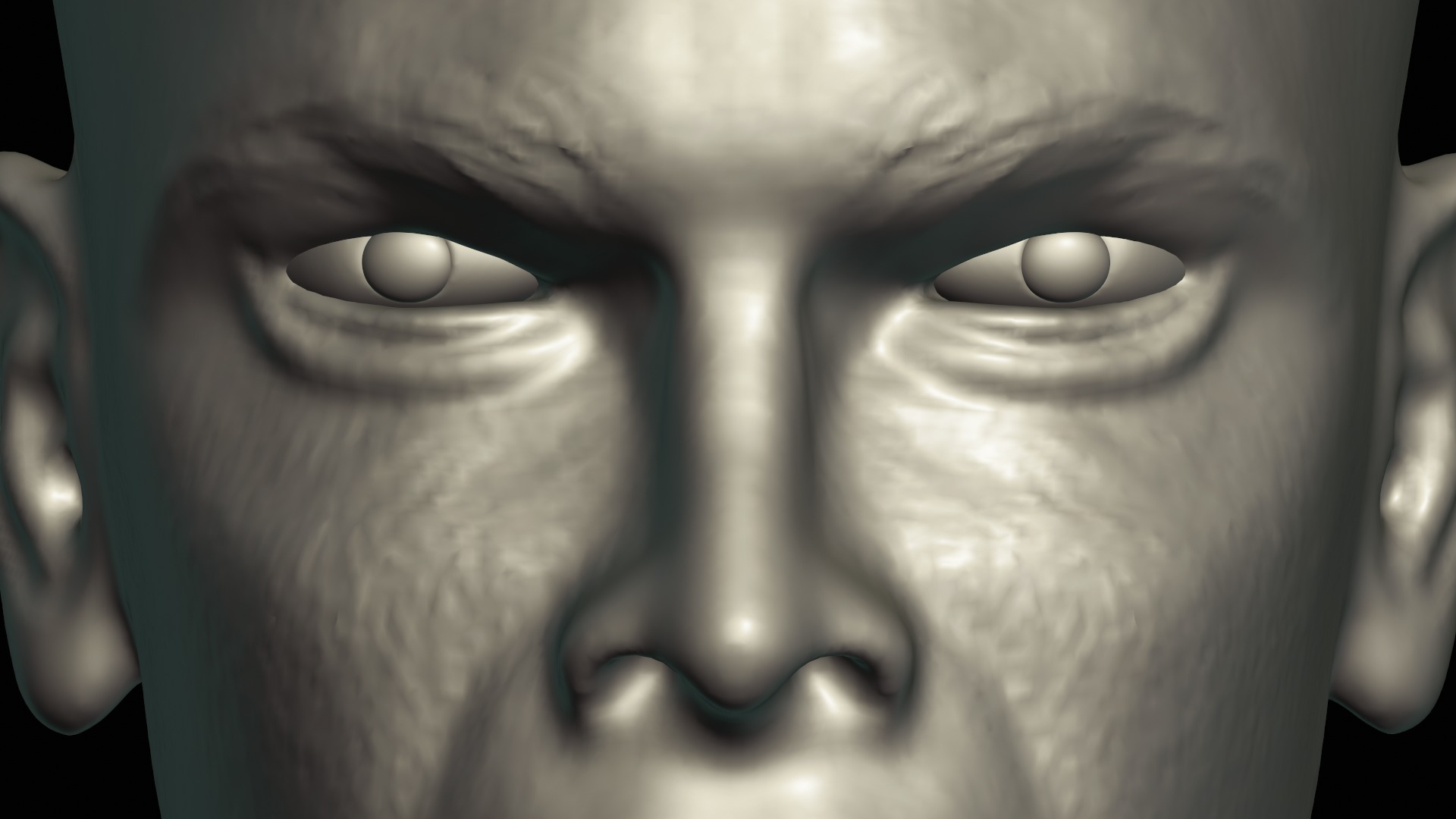 Realistic Male Head 3D model_1