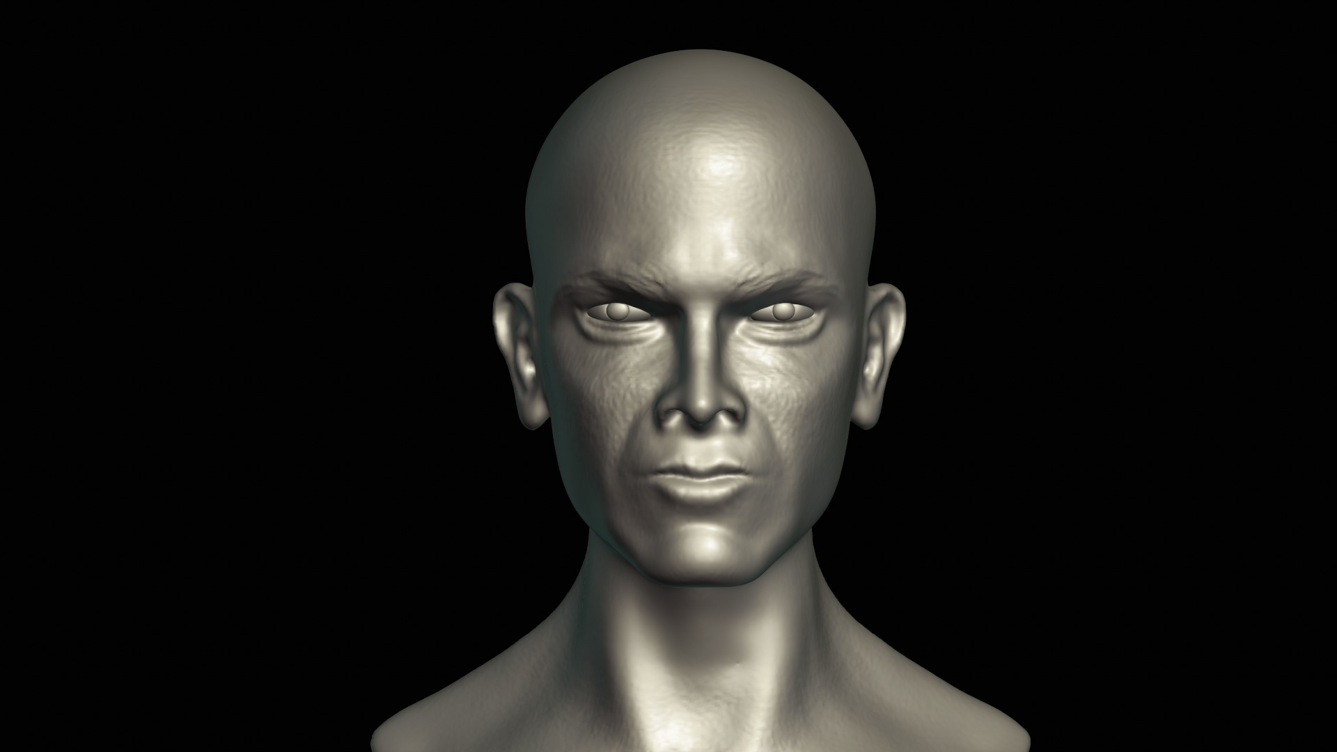 Realistic Male Head 3D model_4