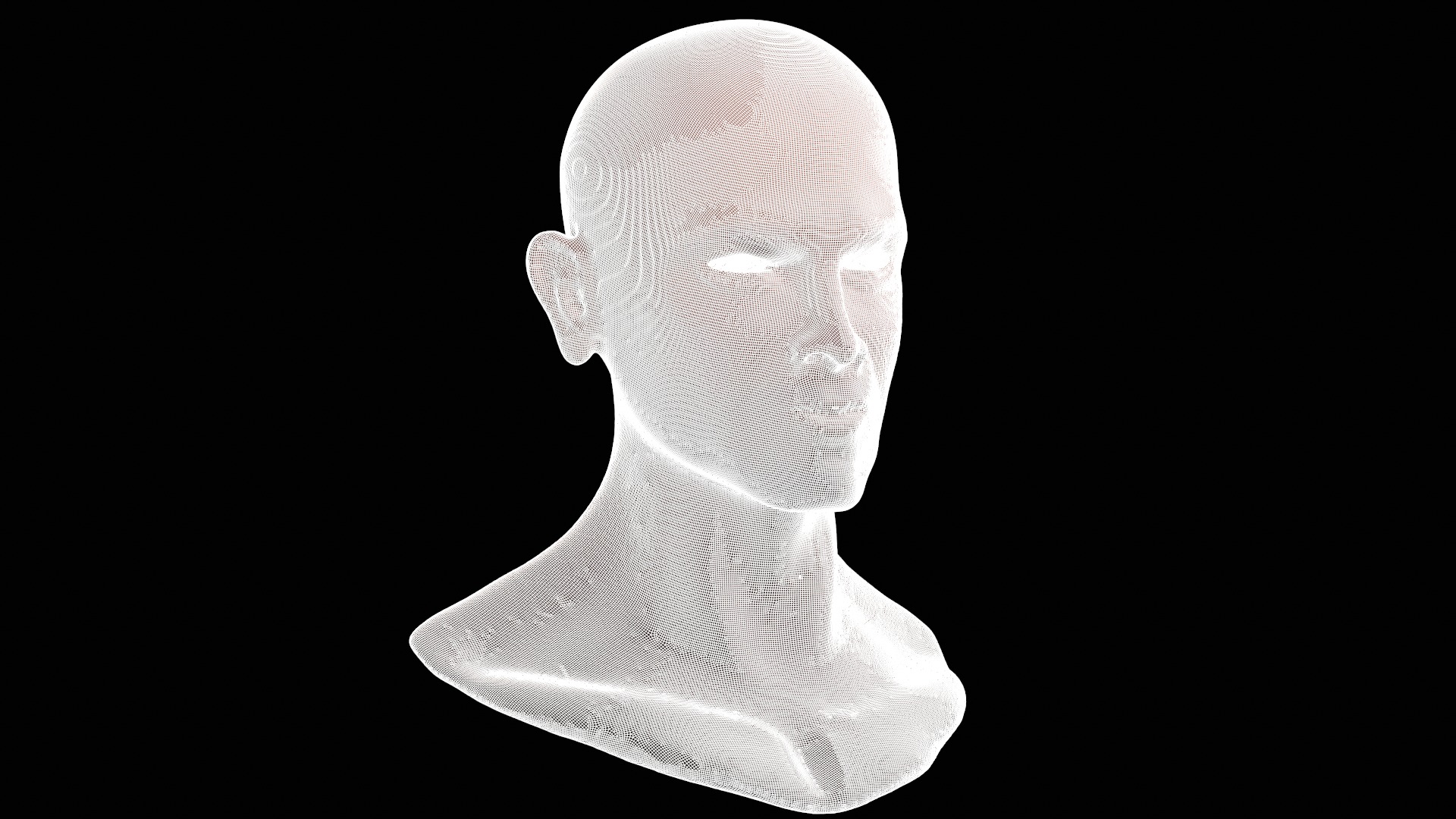 Realistic Male Head 3D model_5