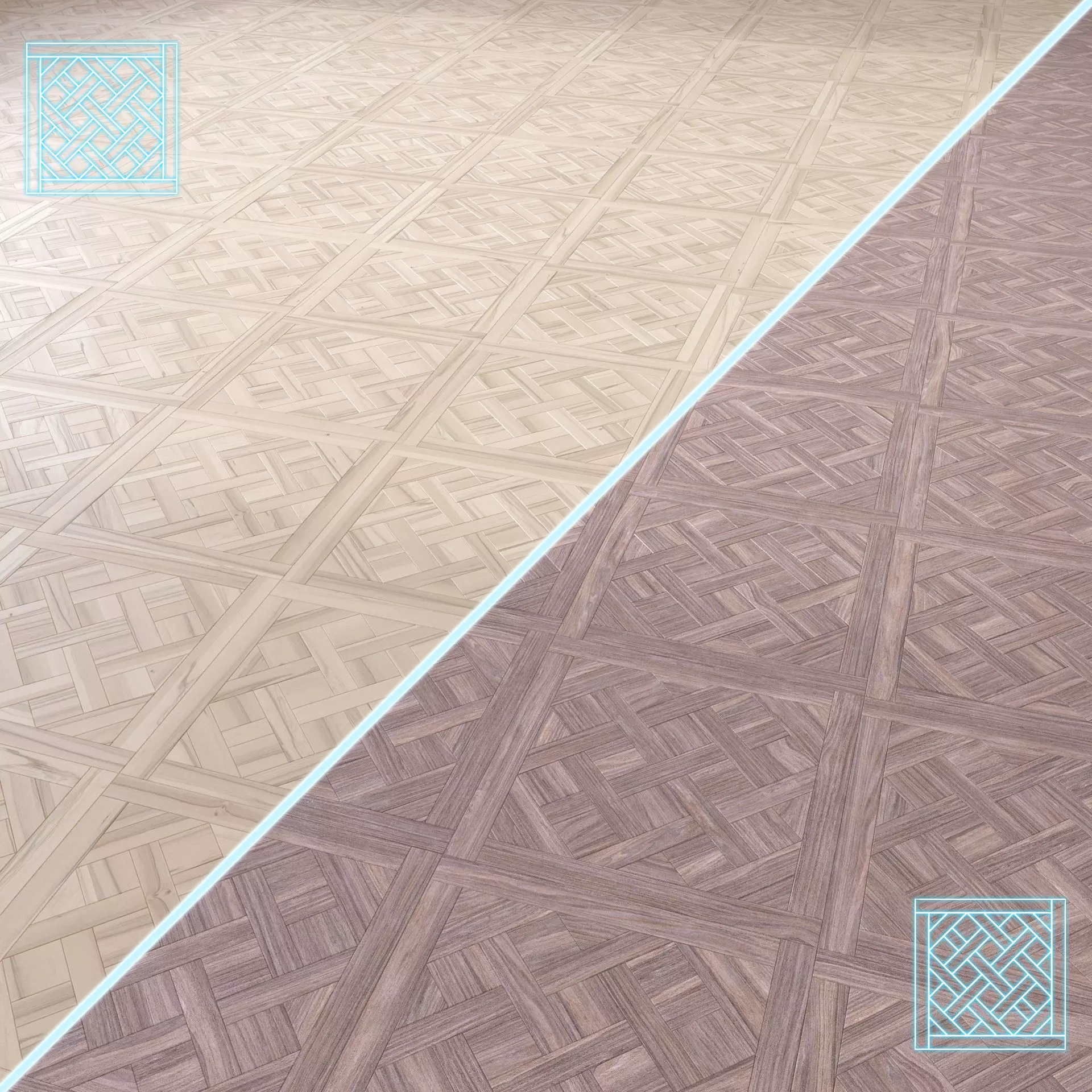 Parquet - Laminate - Wooden floor 2 in 1 Low-poly 3D model_0