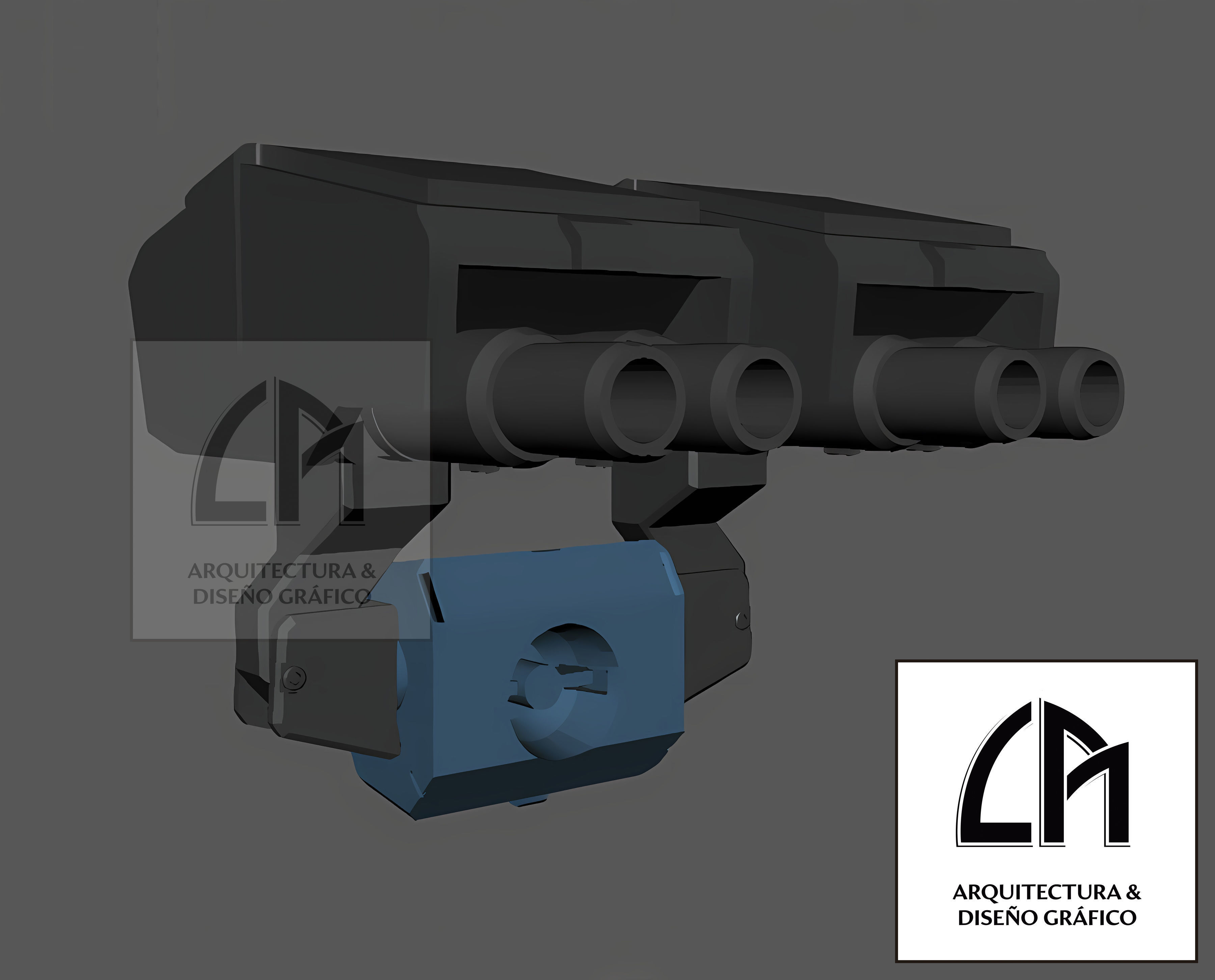 Gundam 00 Virtue Backpack and cannons 3D print model_2