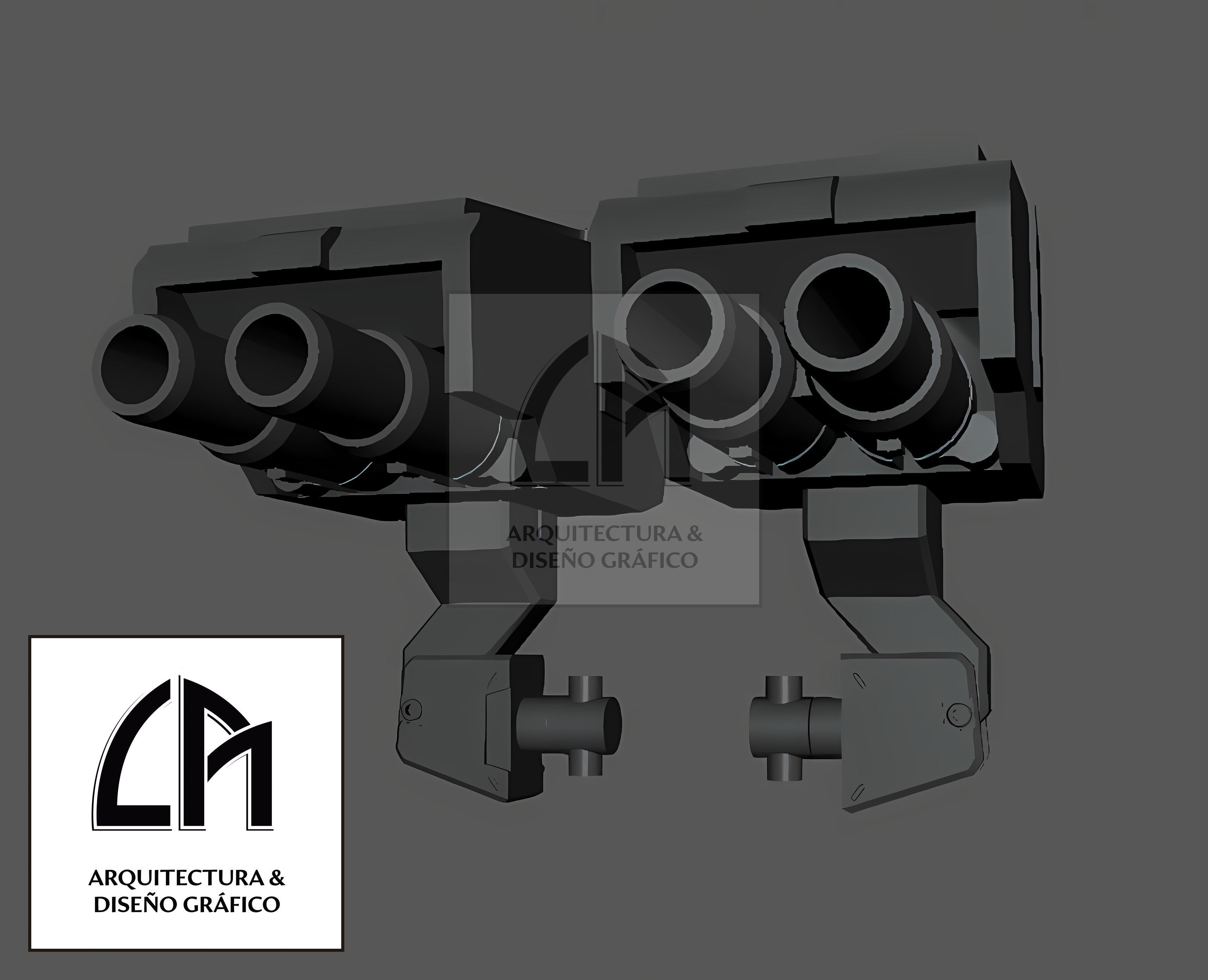 Gundam 00 Virtue Backpack and cannons 3D print model_6