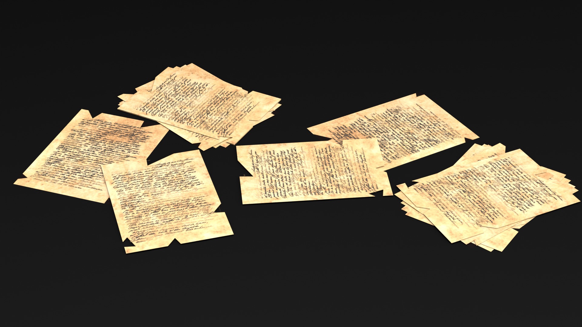 Wizard Student stuff for magical classroom Low-poly 3D model_9