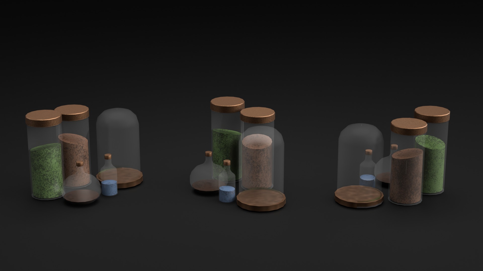 Wizard Student stuff for magical classroom Low-poly 3D model_10