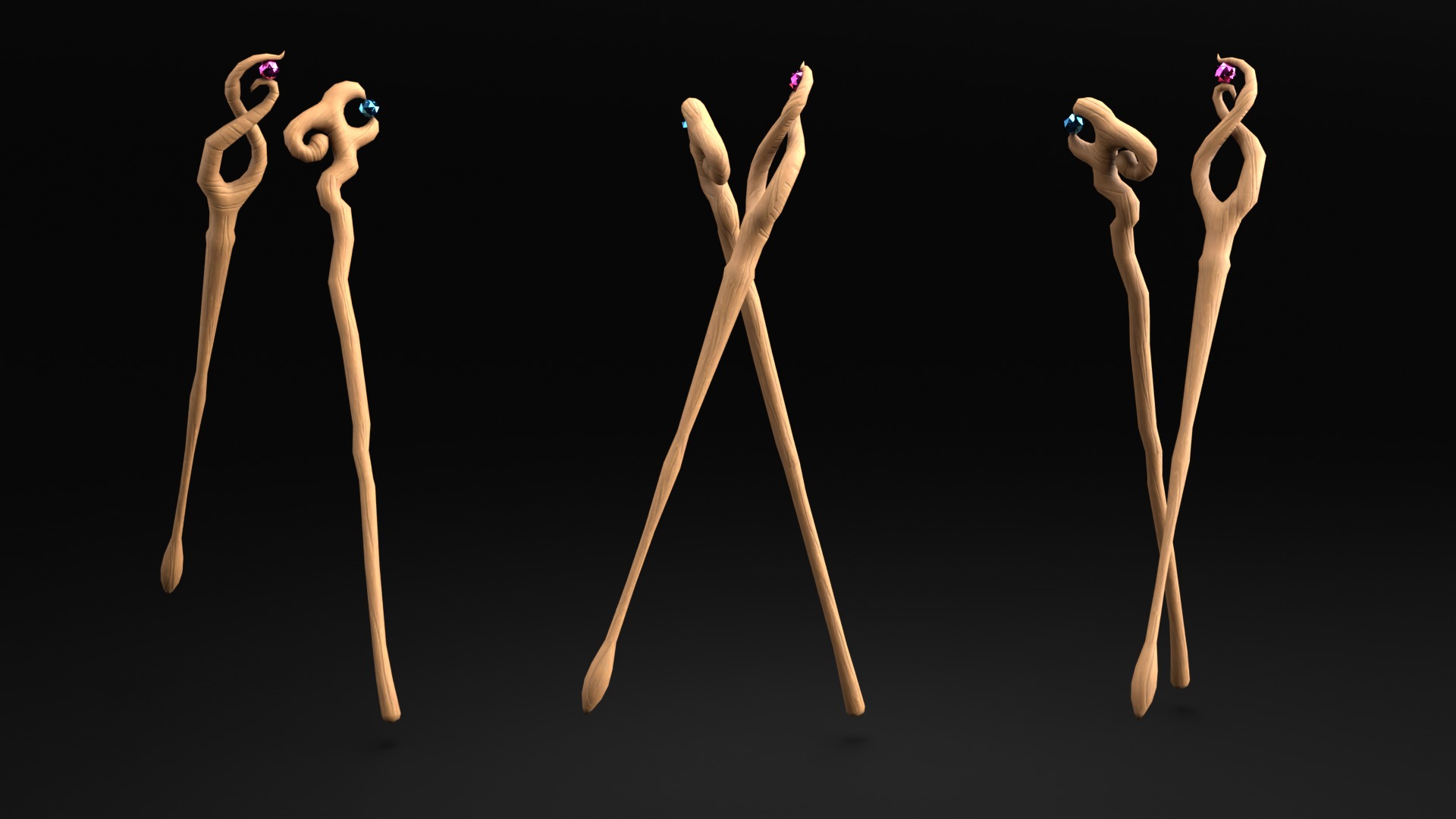 Wizard Student stuff for magical classroom Low-poly 3D model_5