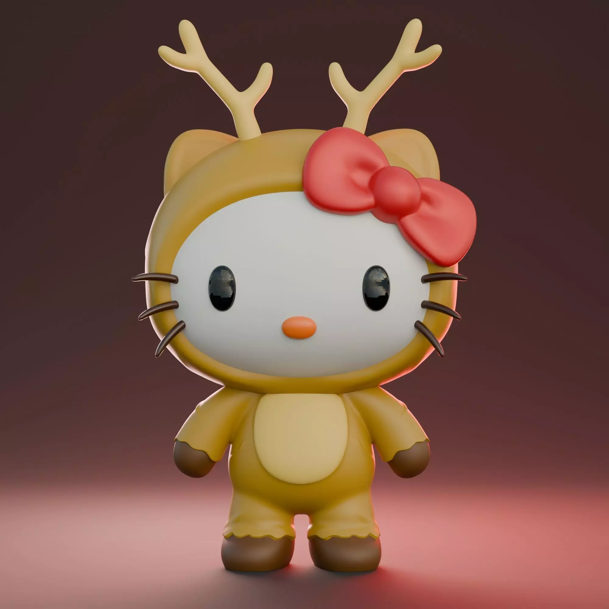 HELLO KITTY RENO NAVIDAD CHRISTMAS 3D print model_0