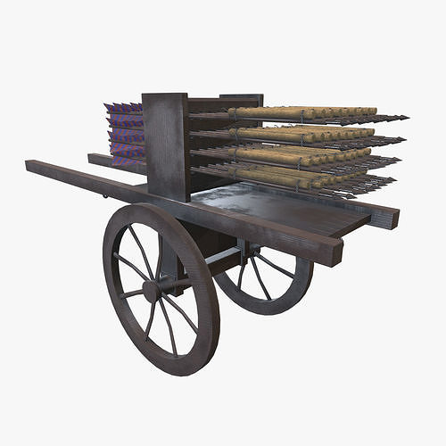 Medieval Hwacha New Low-poly 3D model