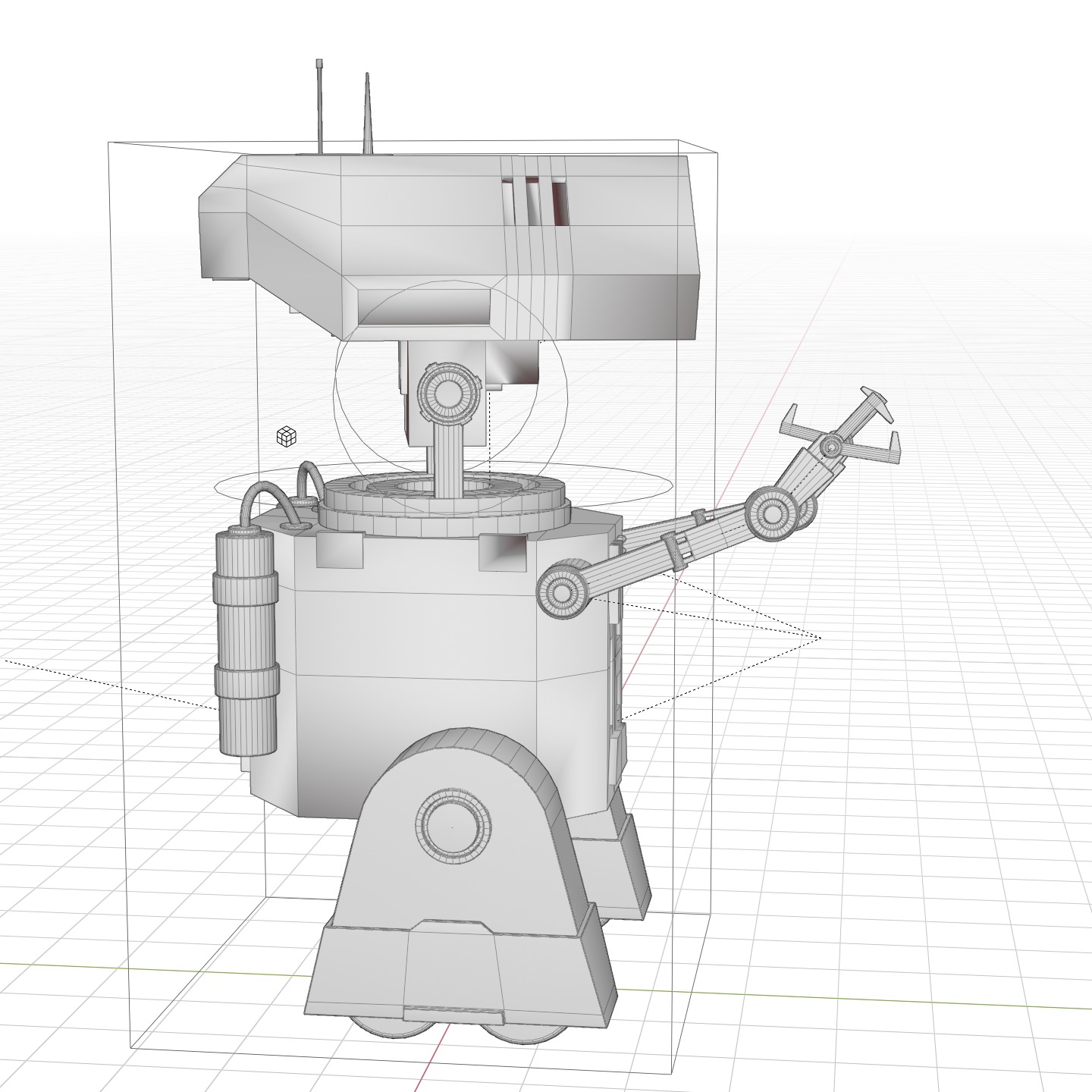 Rigged robot  Low-poly 3D model_5