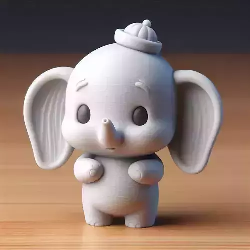 Playful Elephant Dumbo 3D model