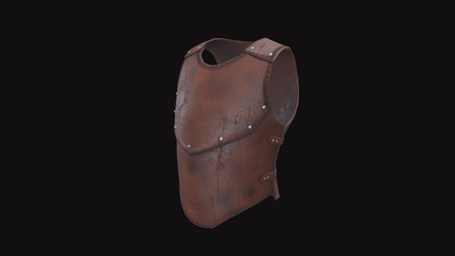 Medieval Leather Armor V01 Low-poly 3D model_6