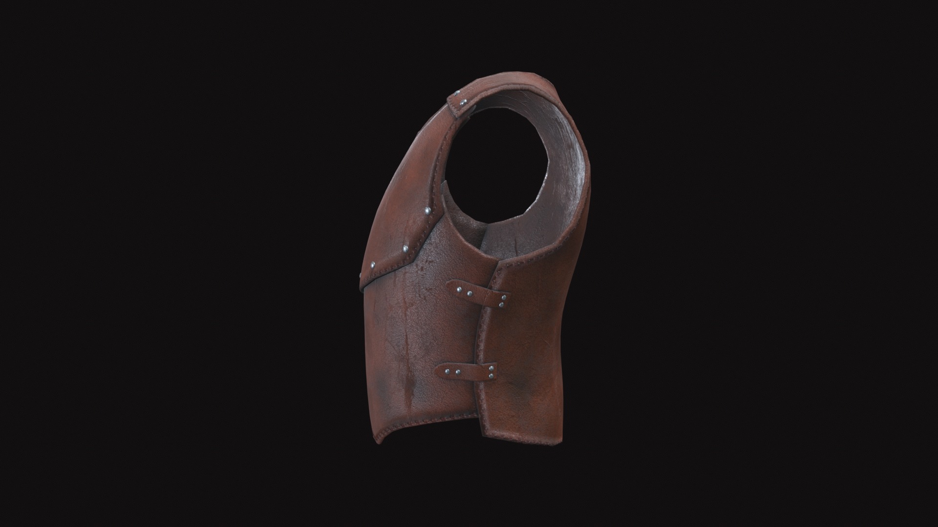Medieval Leather Armor V01 Low-poly 3D model_7