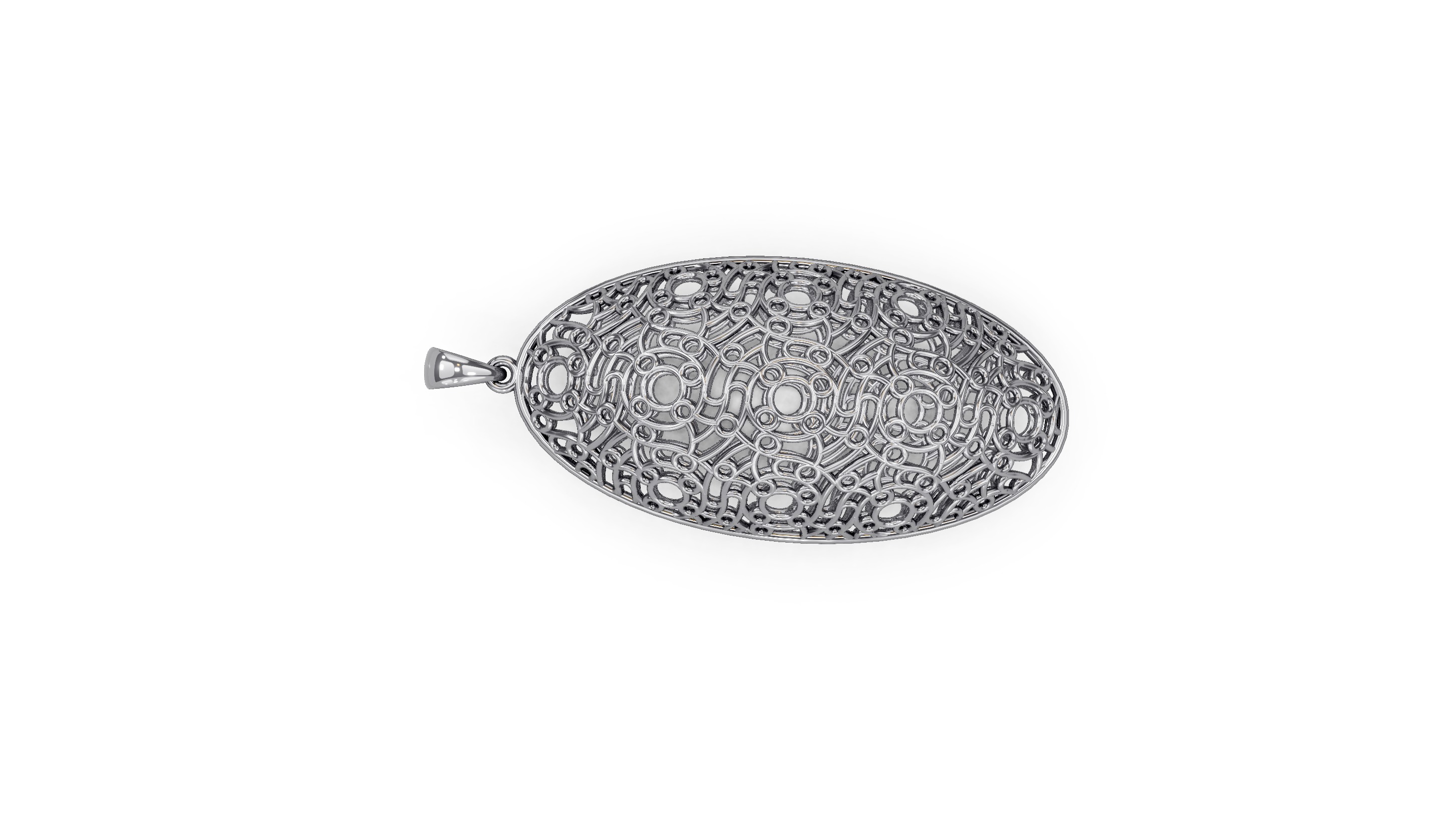 Lace Pendant 3D print model_5