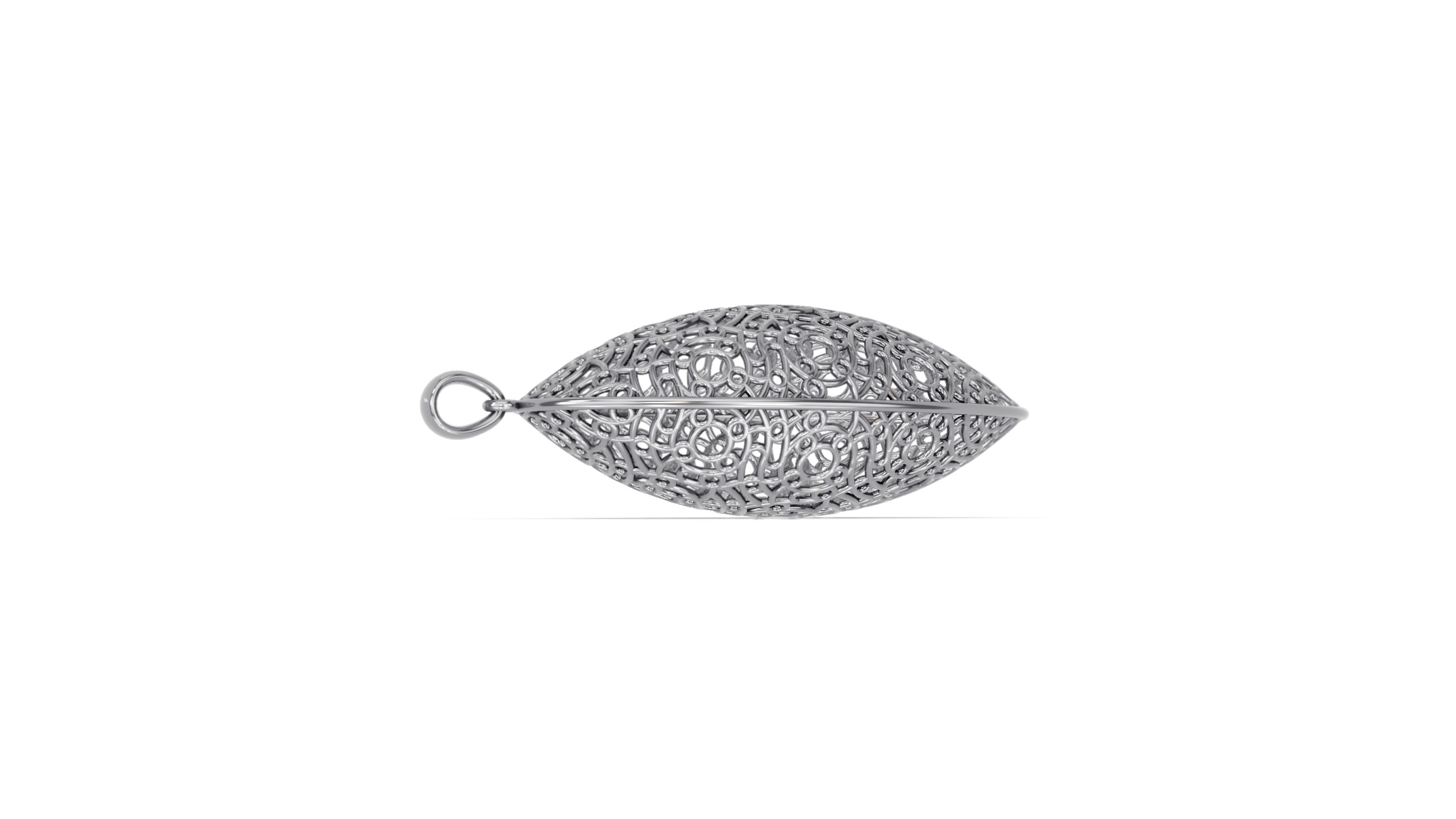 Lace Pendant 3D print model_6