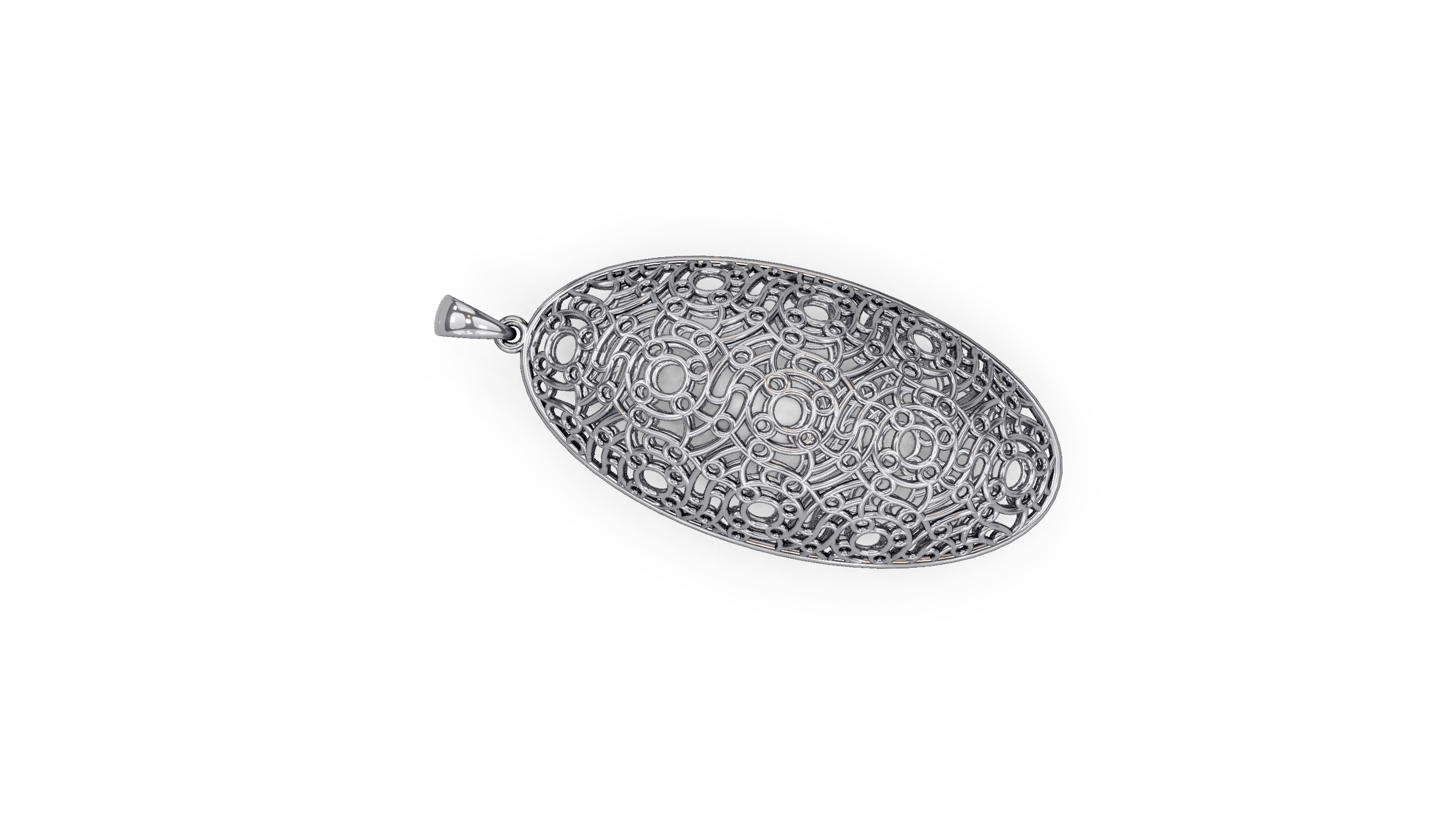 Lace Pendant 3D print model_4