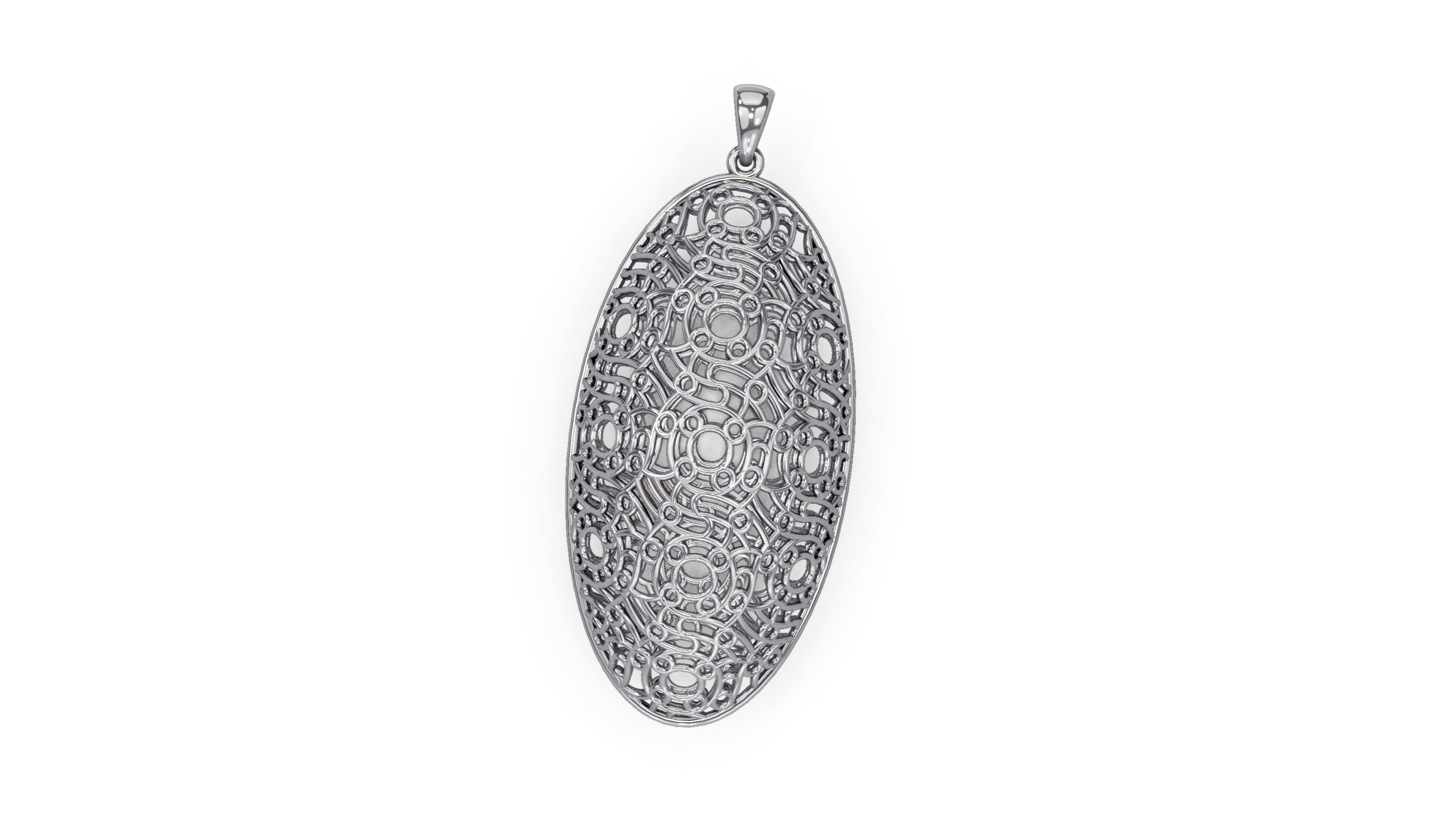Lace Pendant 3D print model_3