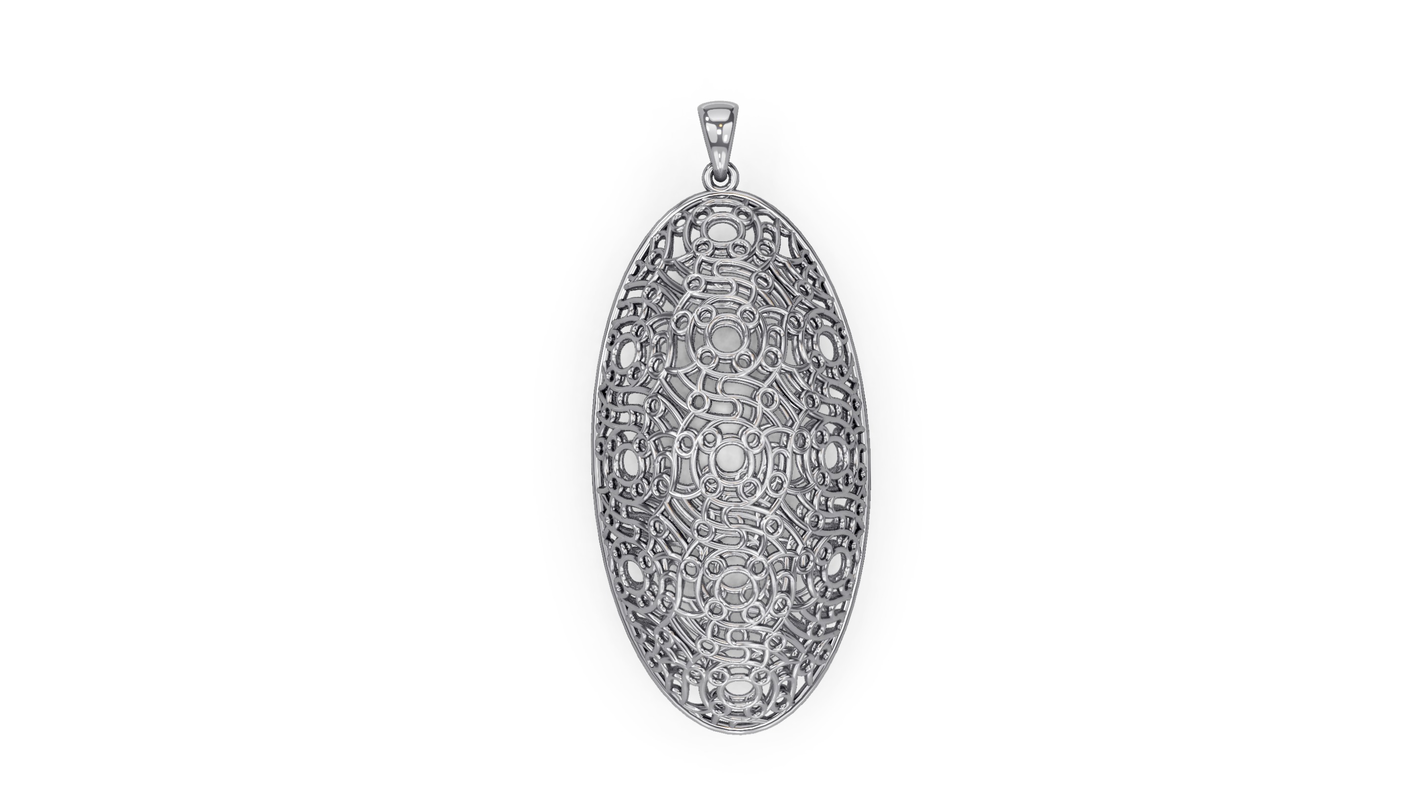 Lace Pendant 3D print model_7