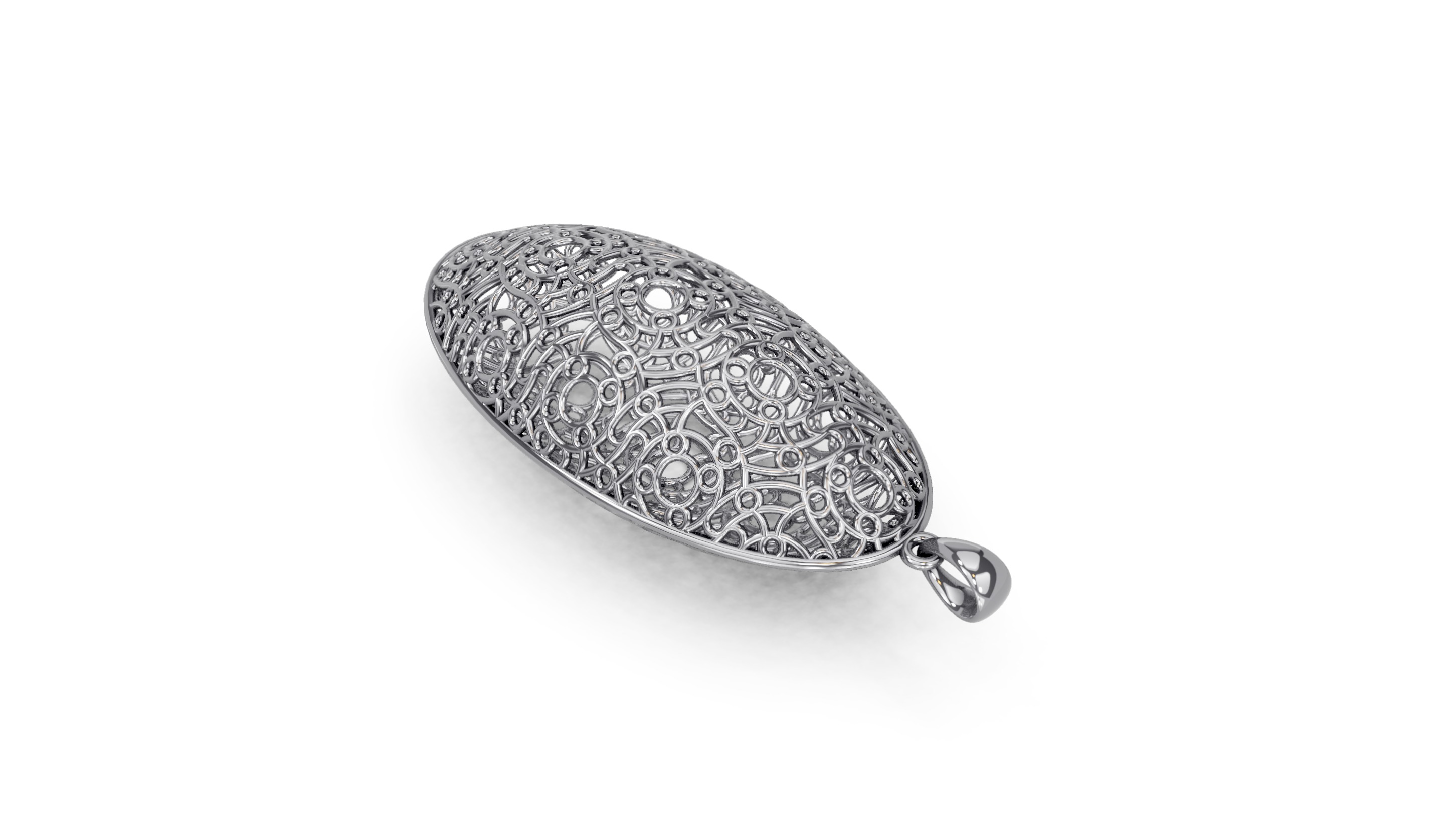Lace Pendant 3D print model_1