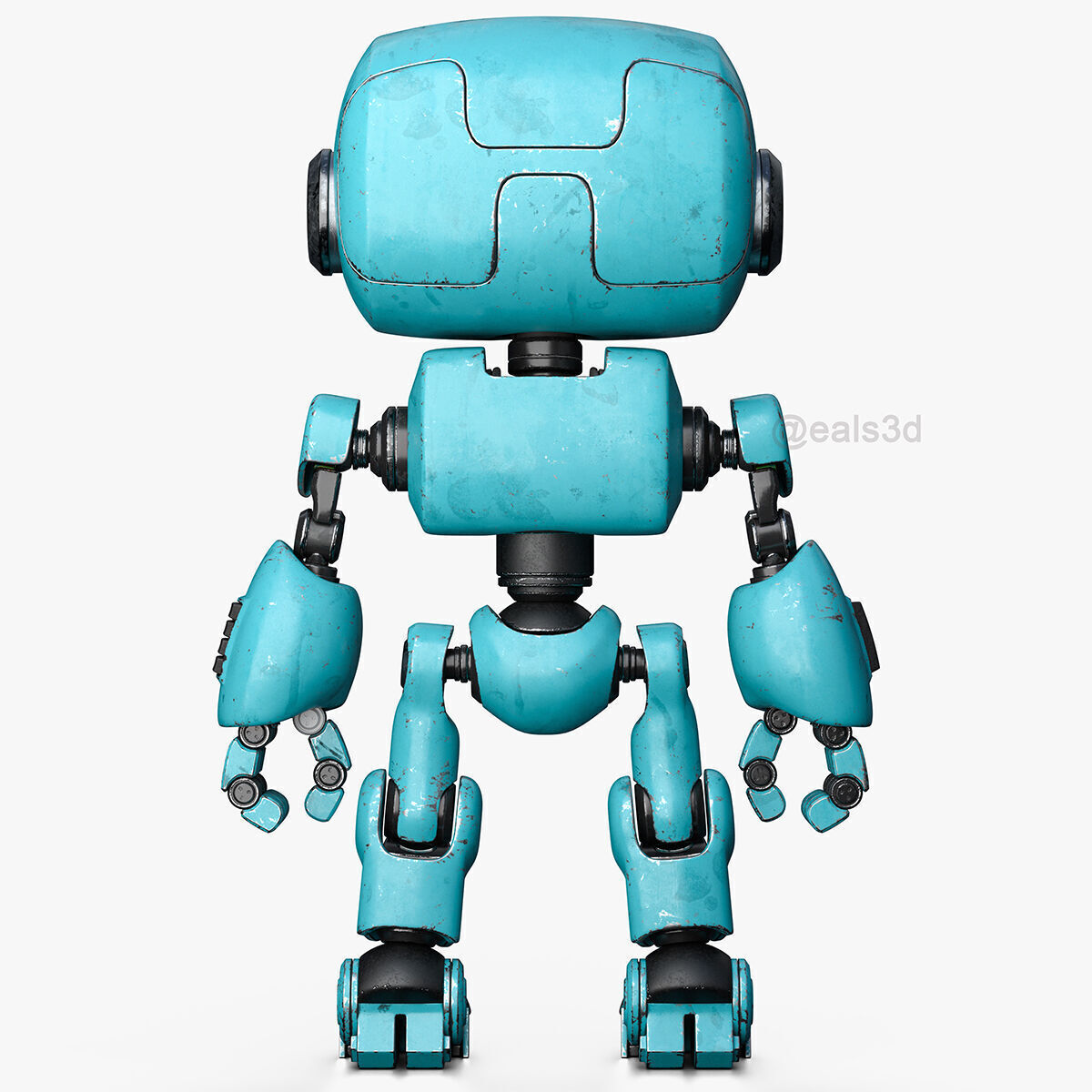 Cute Robot H-44 3D model_12