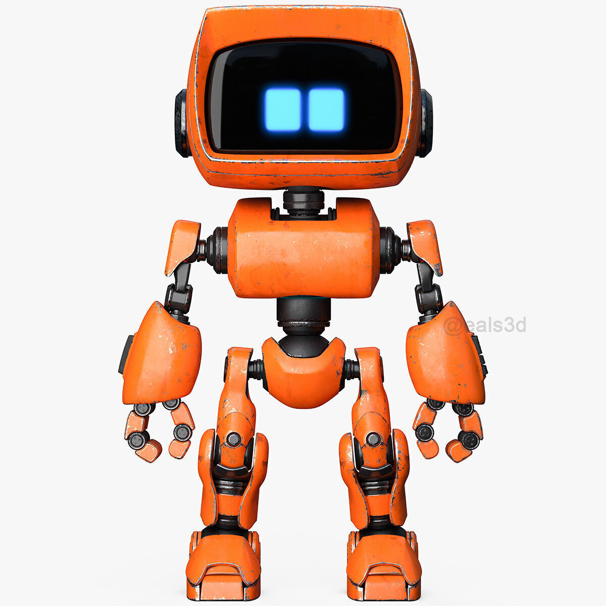 Cute Robot H-44 3D model_14
