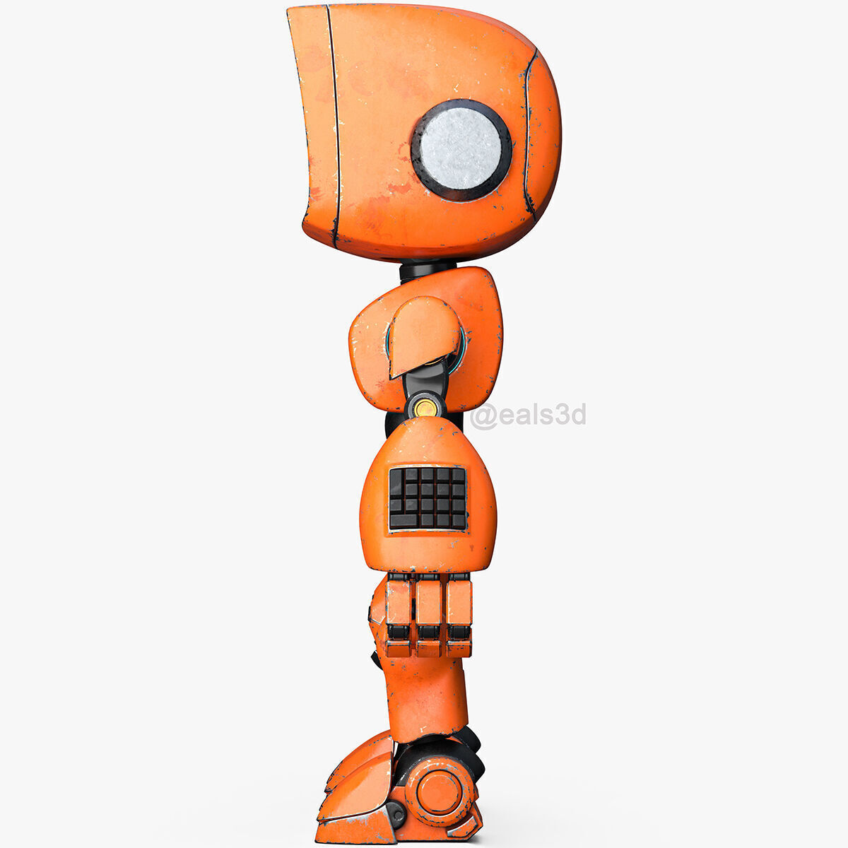 Cute Robot H-44 3D model_15