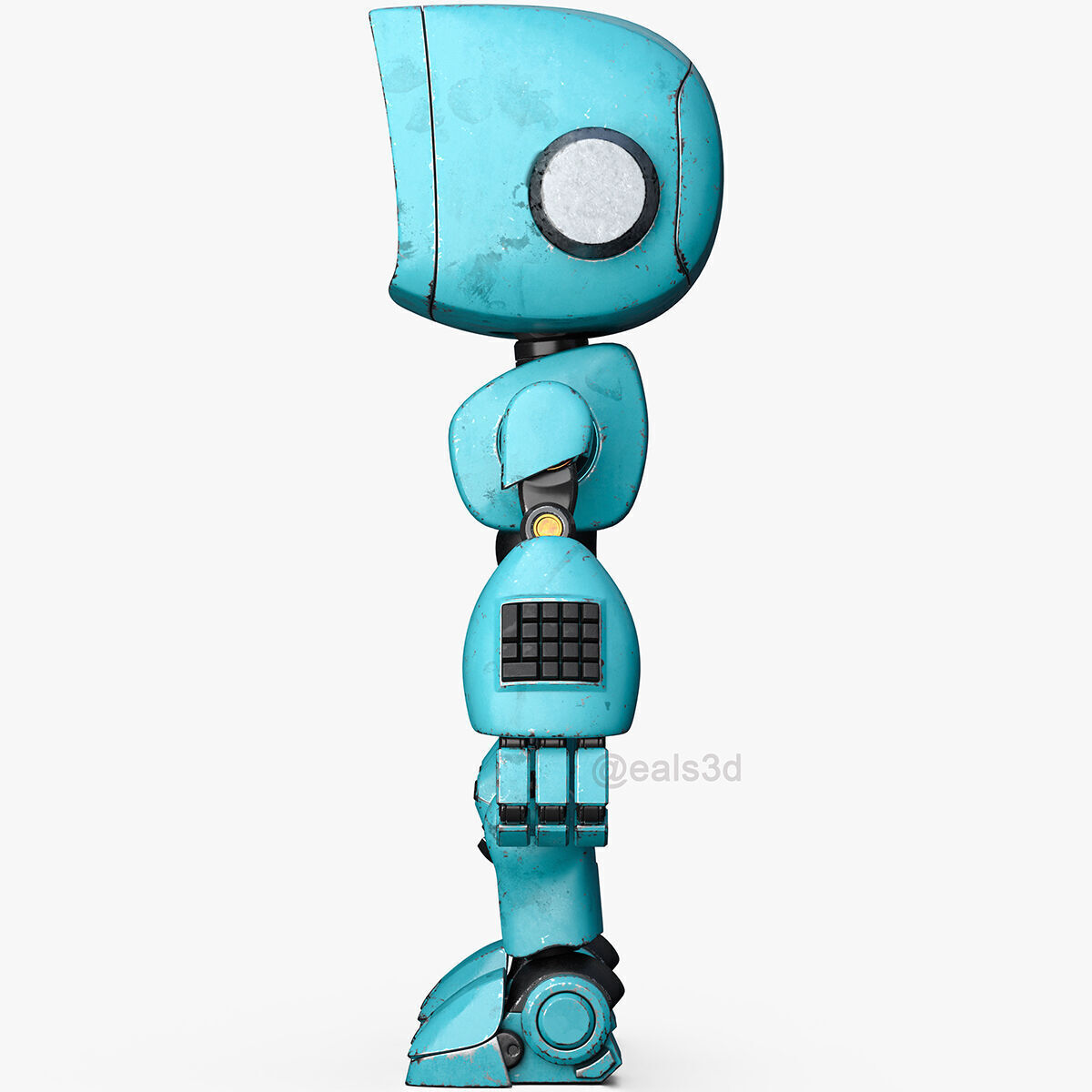 Cute Robot H-44 3D model_11