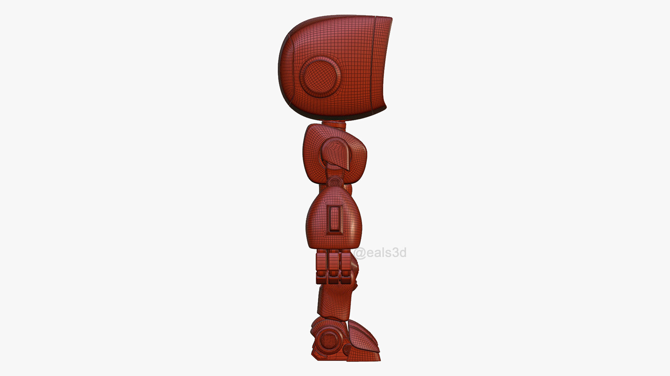 Cute Robot H-44 3D model_25