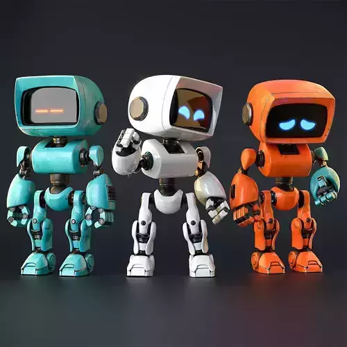 Cute Robot H-44 3D model