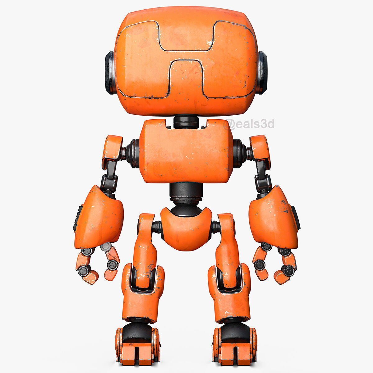 Cute Robot H-44 3D model_16